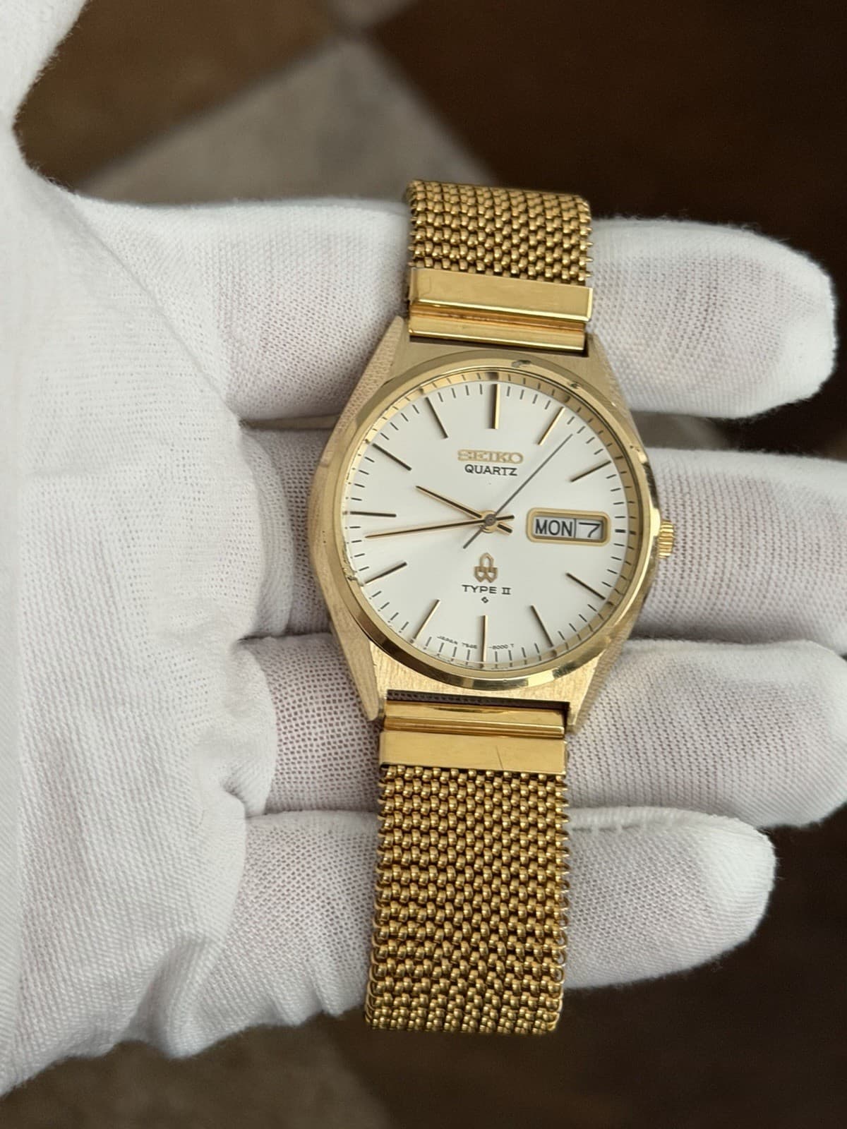 Rare Vintage Seiko Quartz Type II 7546-8000 Men’s Classic Dress Watch JDM 1970s