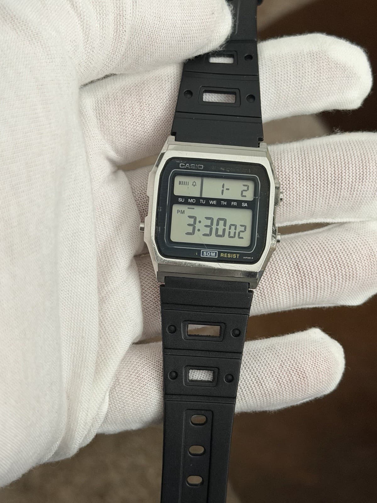 Rare Vintage Casio WS-77 Men’s Alarm Chronograph Digital Sports Watch JDM 1980s