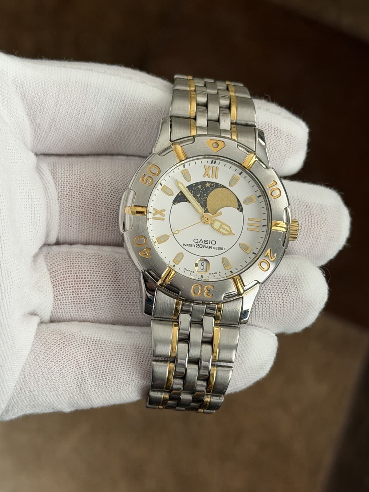 Rare Vintage Casio Marlin Moon Phase MD-738 Men’s Quartz Sports Watch JDM 1980s