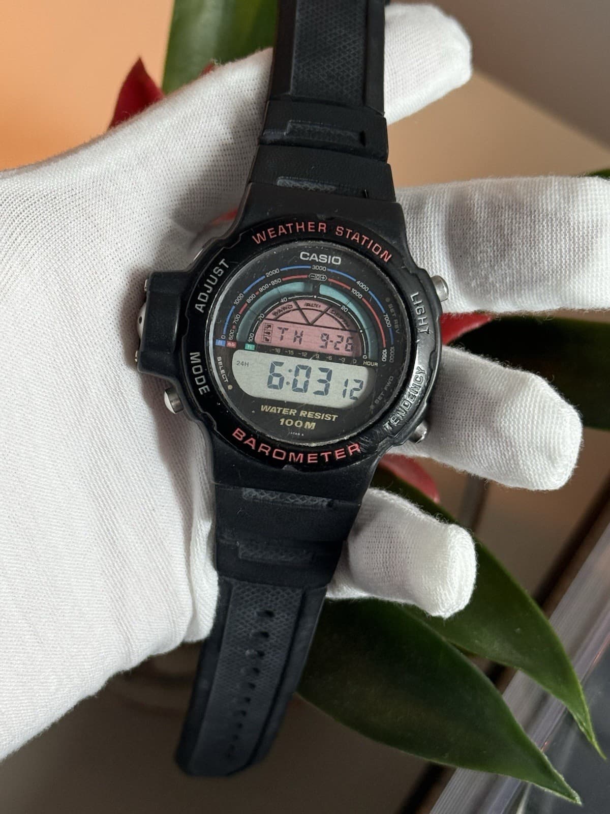 Rare Vintage Casio Weather Station Barometer BM-500W Men’s Digital Sports Watch