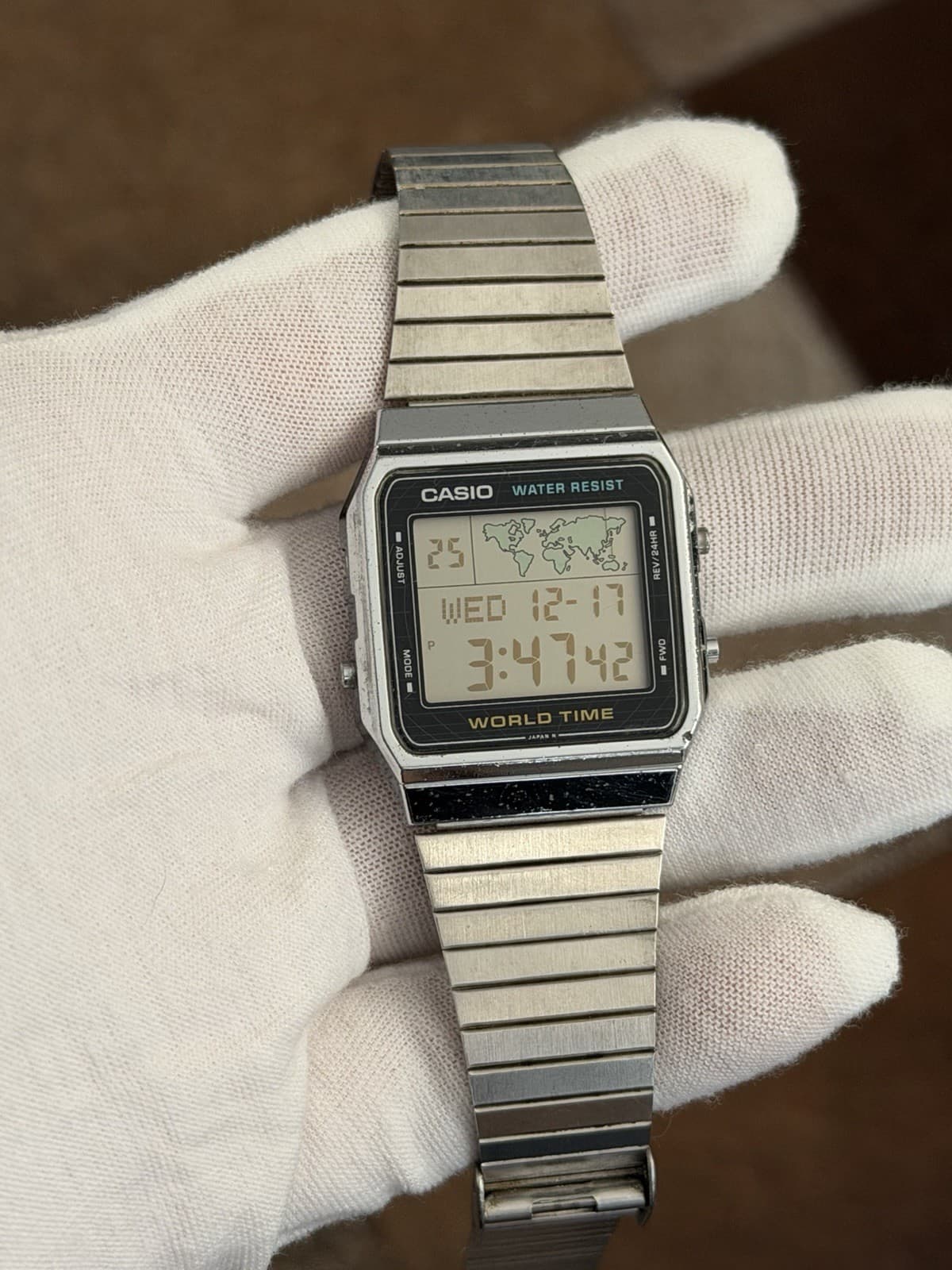 Rare Vintage Casio World Time A300U Men’s Digital Watch Module 643 JDM 1980s