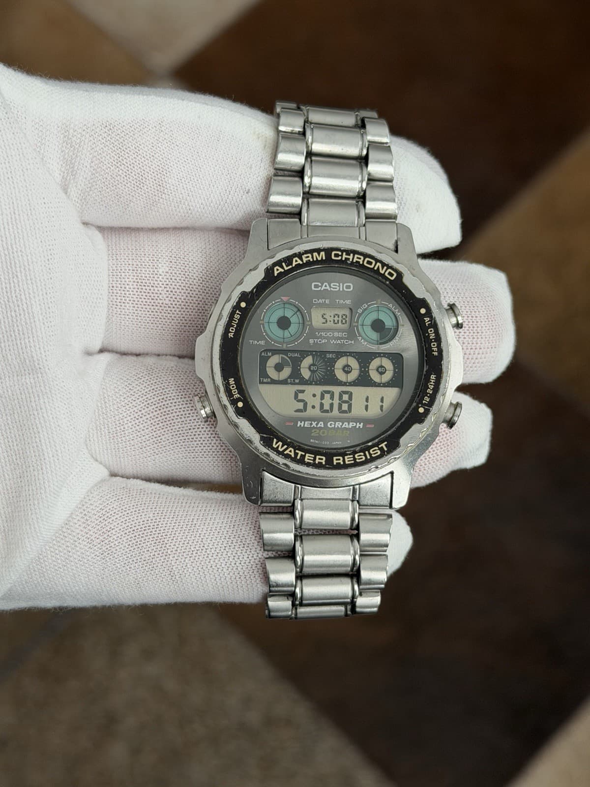 Rare Vintage Casio Hexa Graph DW-7800 Men’s Digital Sports Watch JDM 1980s