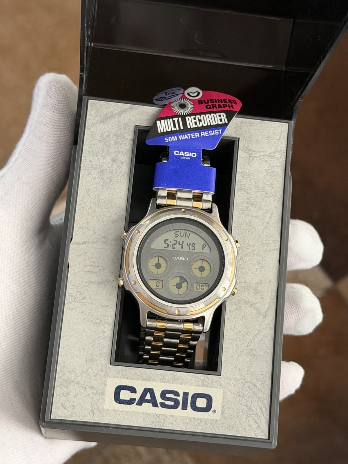 NOS Rare Vintage Casio Multi Recorder BGR-100 Digital Watch Module 930 JDM 80s