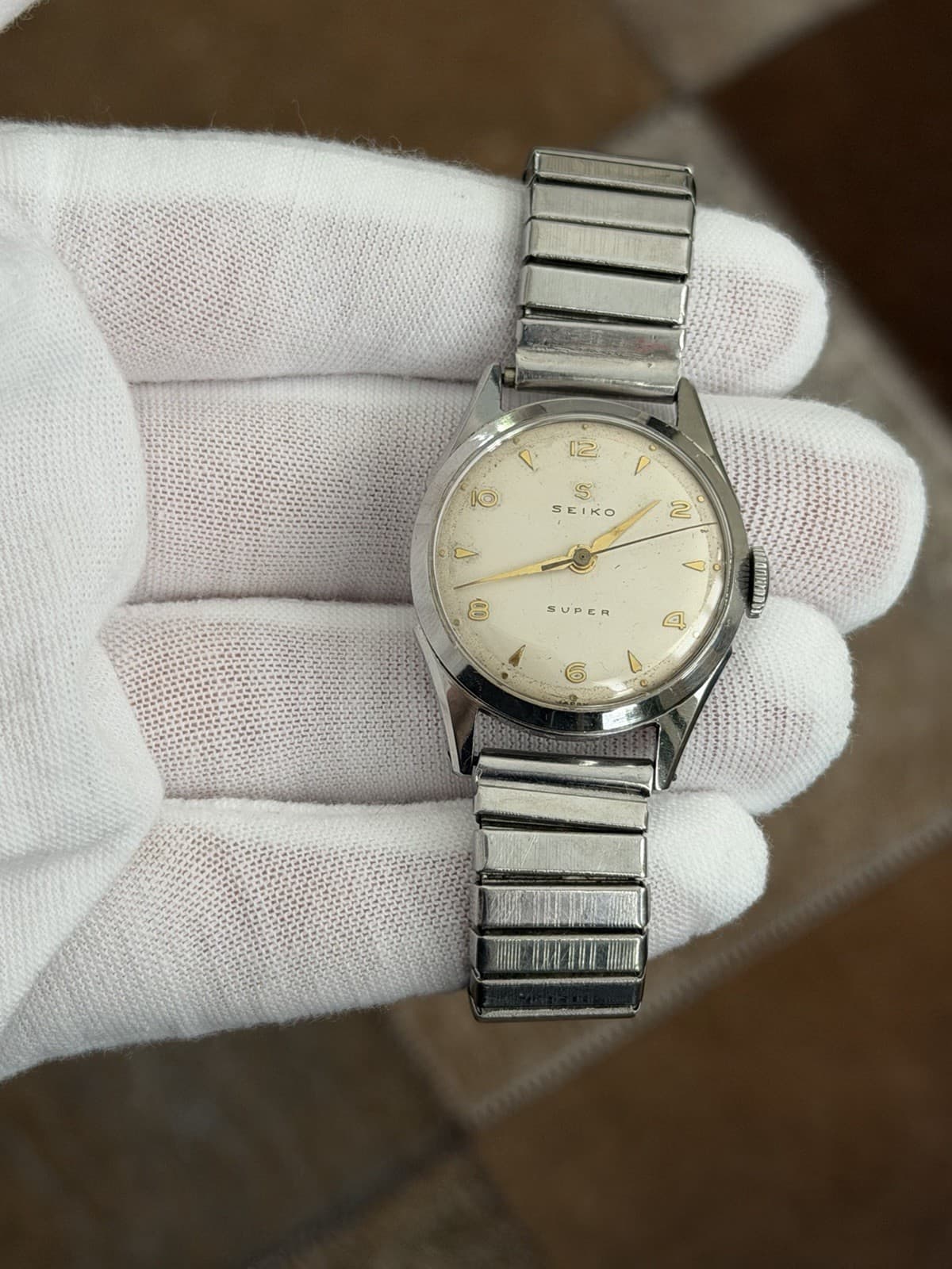 Rare Vintage Seiko Super 11026 Seikosha Classic Manual Wind Dress Watch JDM 50s