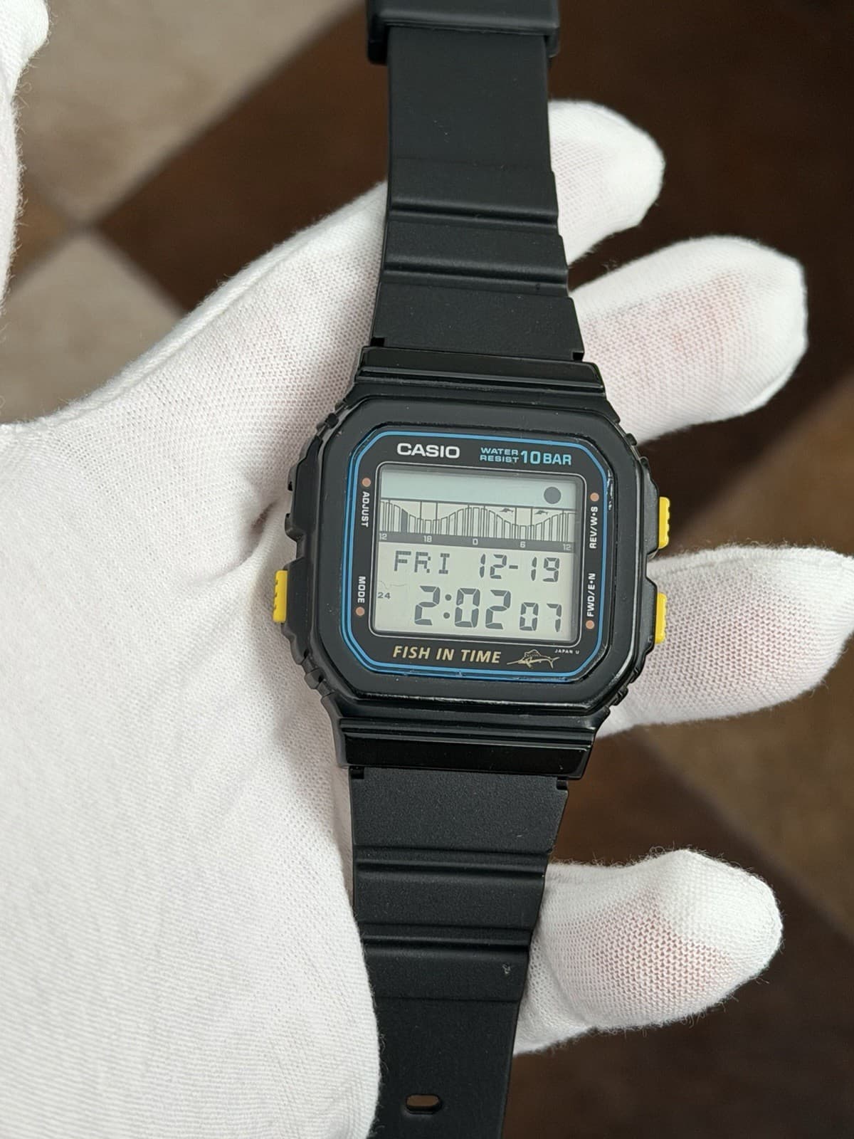 Rare Vintage Casio Fish In Time FT-100W Men’s Digital Sports Watch JDM 1980s