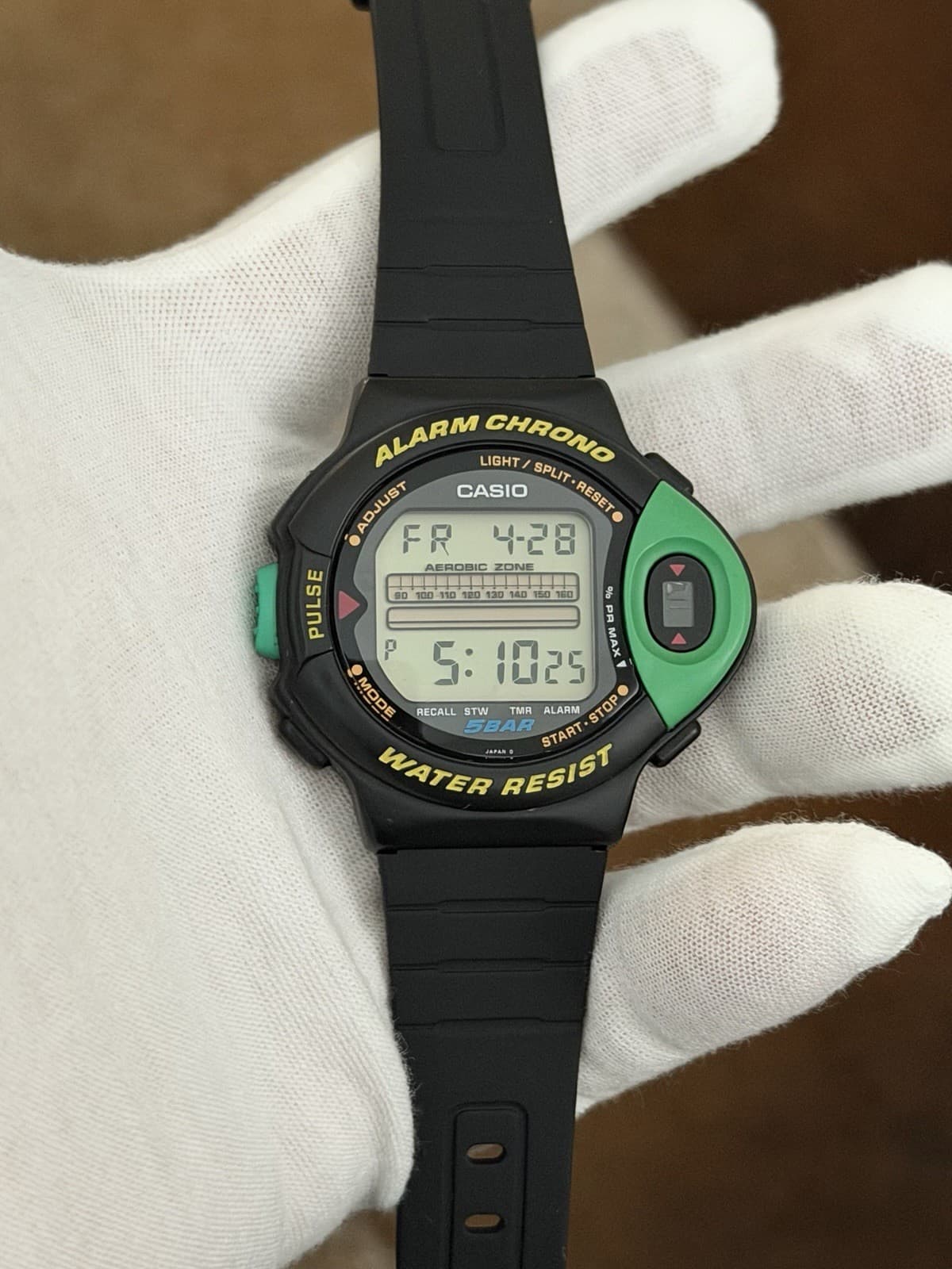 Rare Vintage Casio JP-200W Aerobic Pulse Monitor Men’s Digital Sports Watch JDM