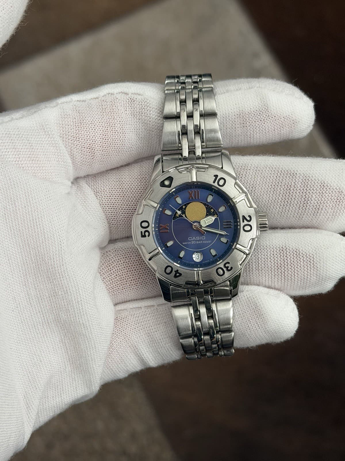 Rare Vintage Casio Moon Phase LD-738 Ladies Quartz Sports Watch JDM 1980s
