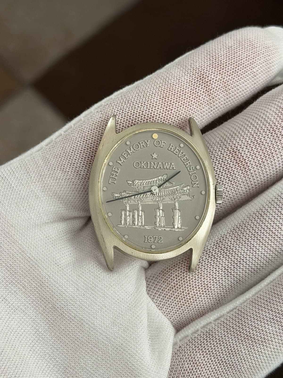 Citizen “The Memory of Reversion Okinawa” 1972 Solid Silver Commemorative Watch