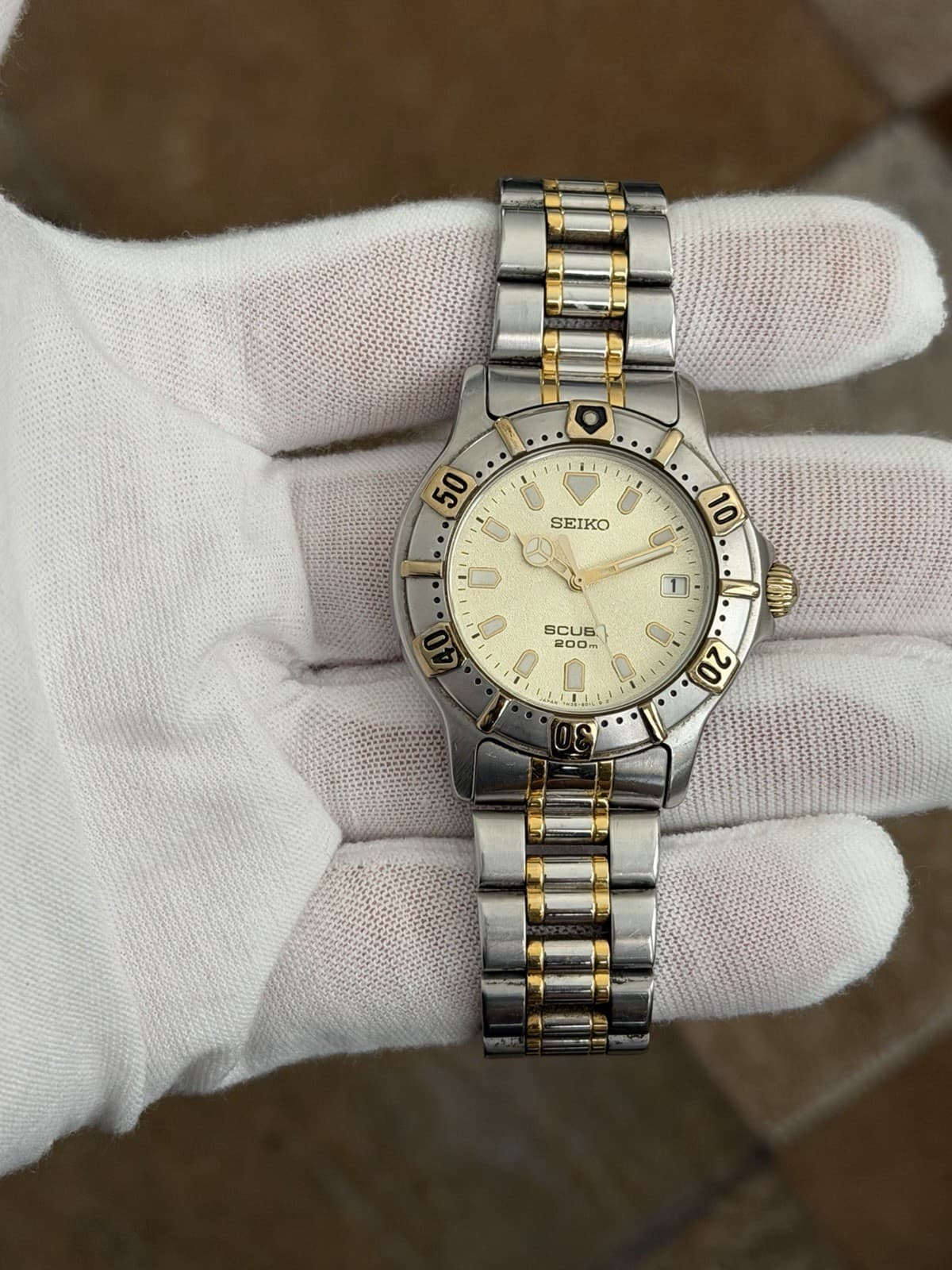 Rare Vintage Seiko Scuba Titanium 7N35-6010 Men’s Diver Sports Watch JDM 1990s