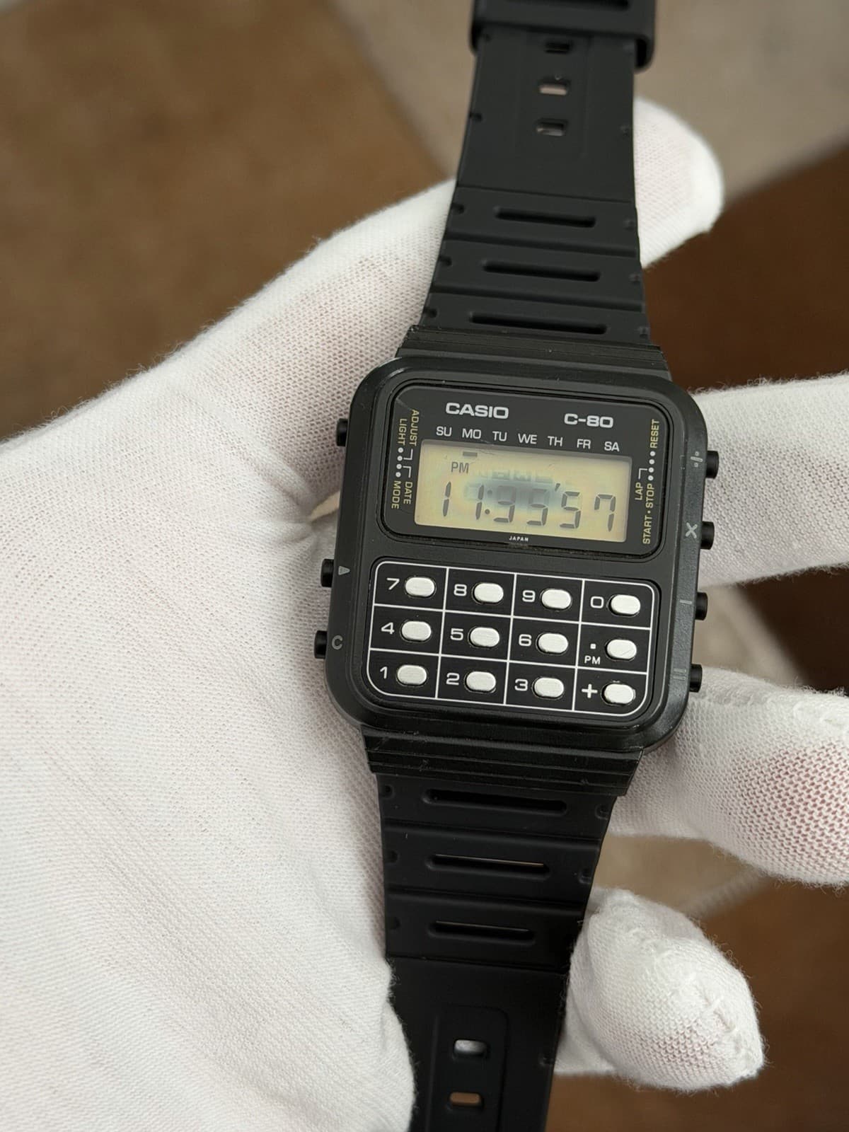 Rare Vintage Casio C-80 Men’s Digital Calculator Watch JDM 1980s Module 133