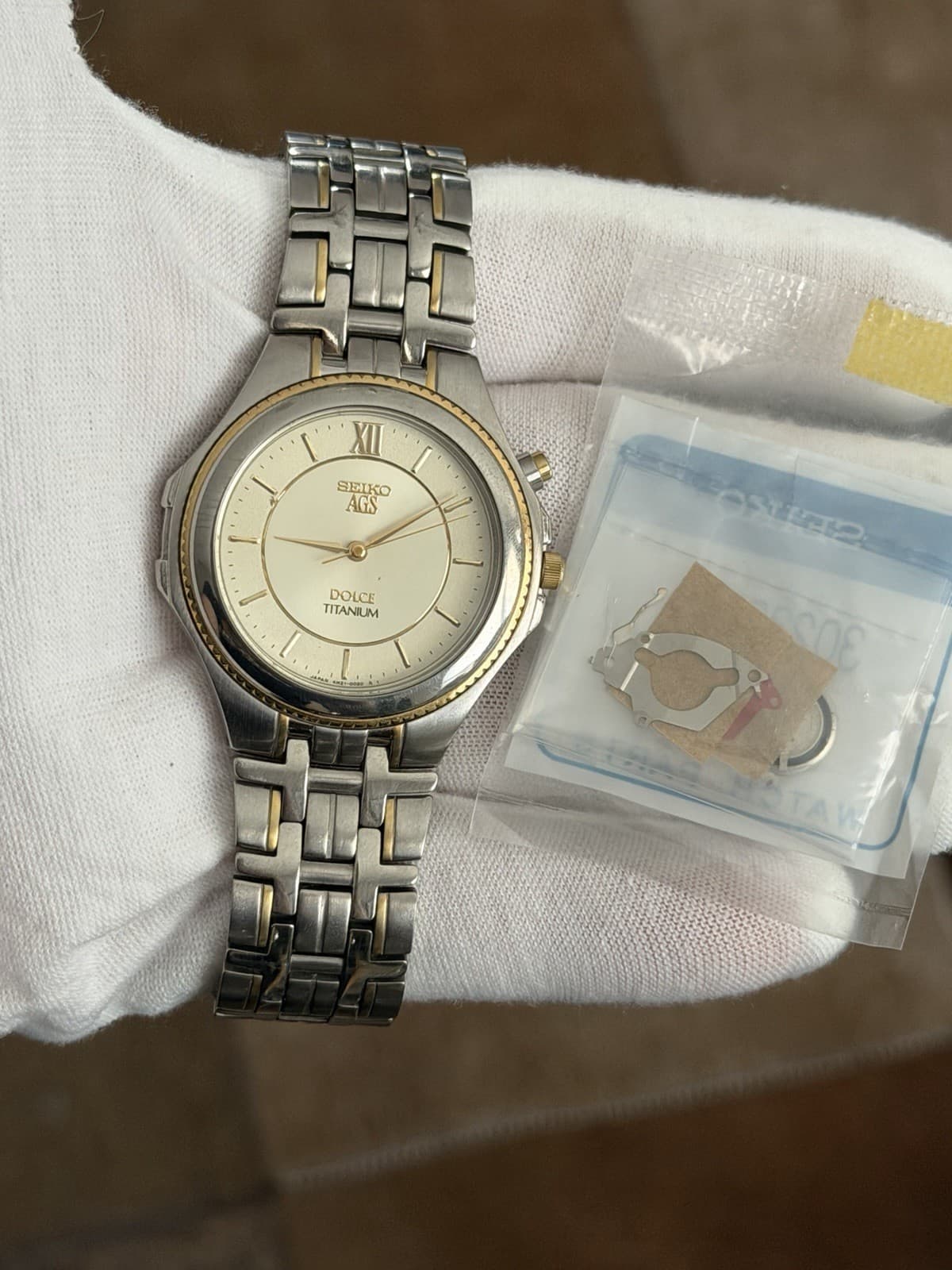 Rare Vintage Seiko Dolce AGS Titanium Men’s Automatic Watch 4M21-0010 JDM 1990s