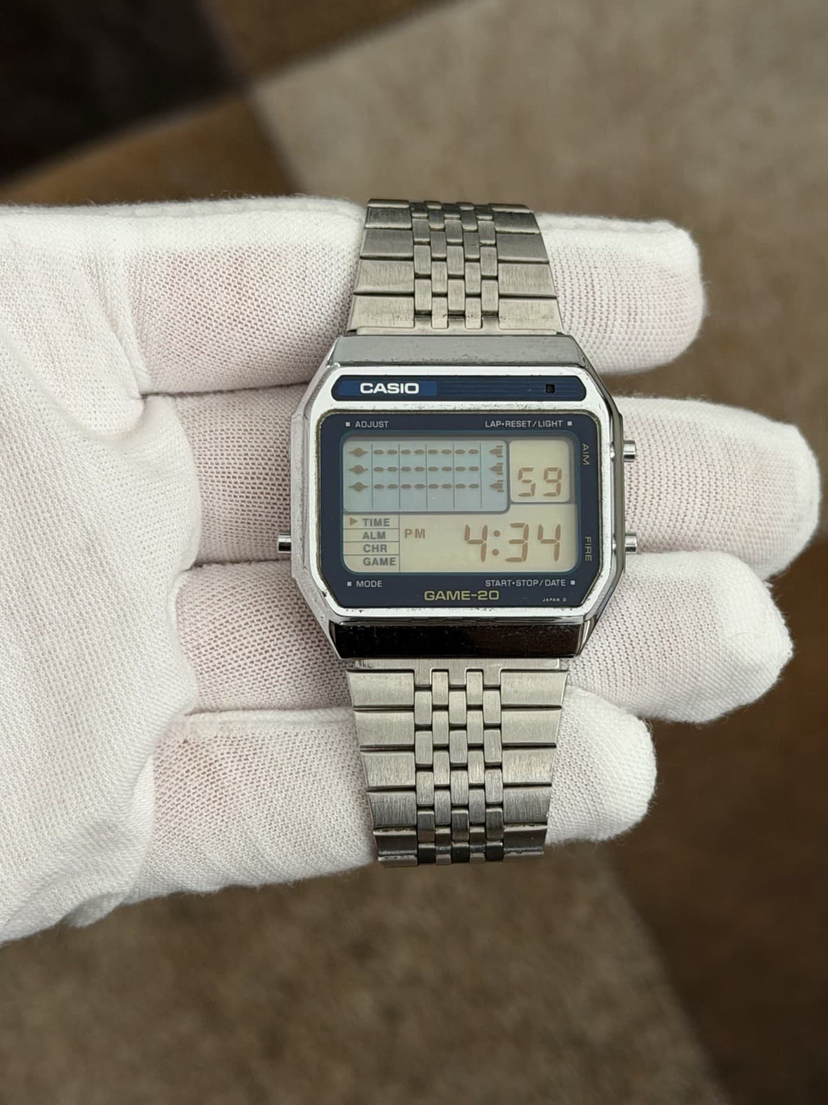 Rare Vintage Casio GAME-20 GM-20 Men’s Digital Game Watch JDM 1980s Module 165