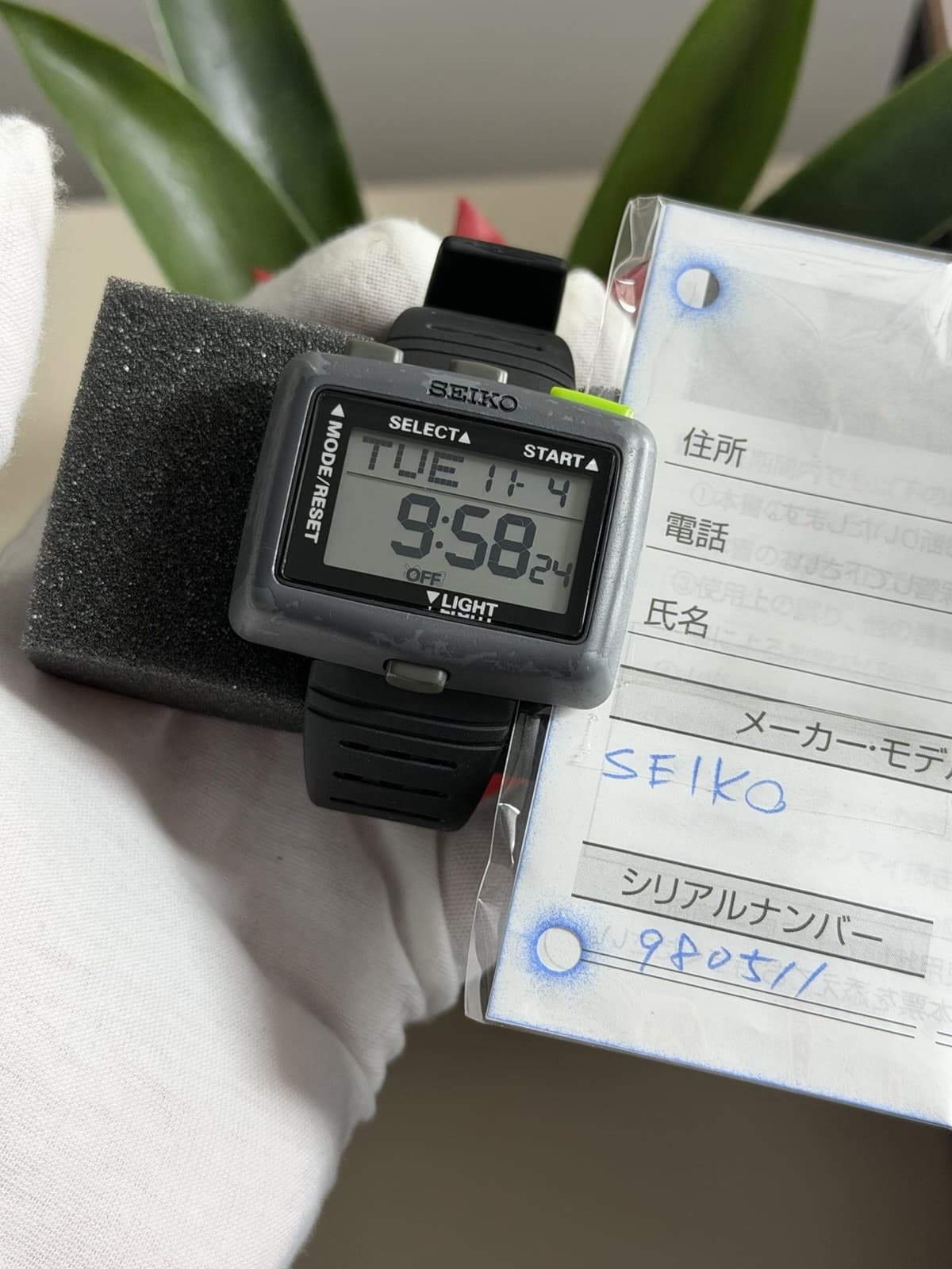 Rare Vintage Seiko LifeSports W772-0AA0 Vibration Alarm Digital Sports Watch JDM