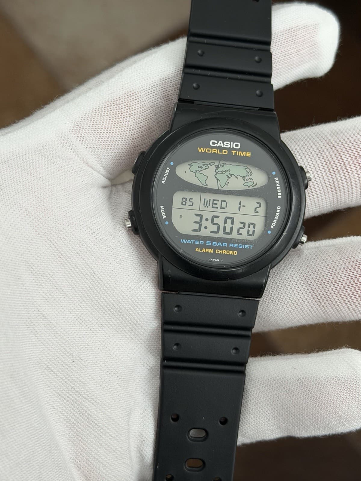 Rare Vintage Casio World Time W-60U Men’s Digital Sports Watch JDM 1980s
