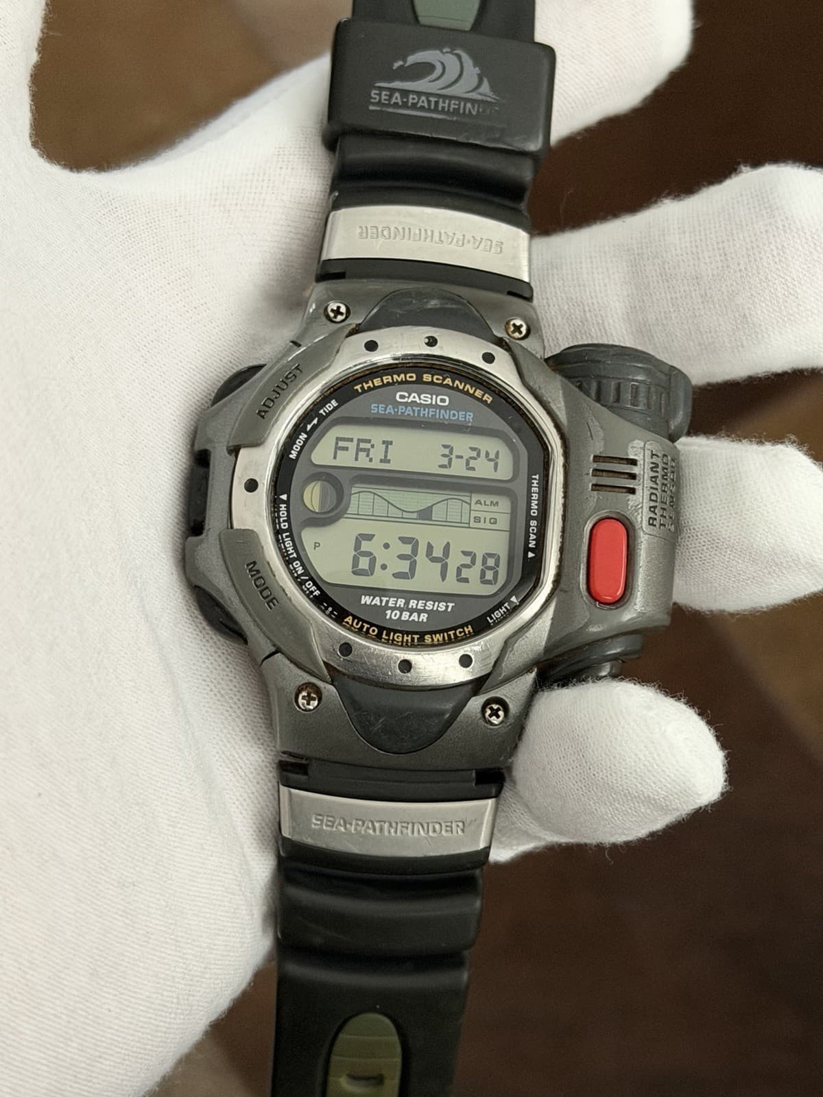 Rare Vintage Casio Sea-Pathfinder Thermo Scanner SPF-10 Men’s Digital Watch JDM