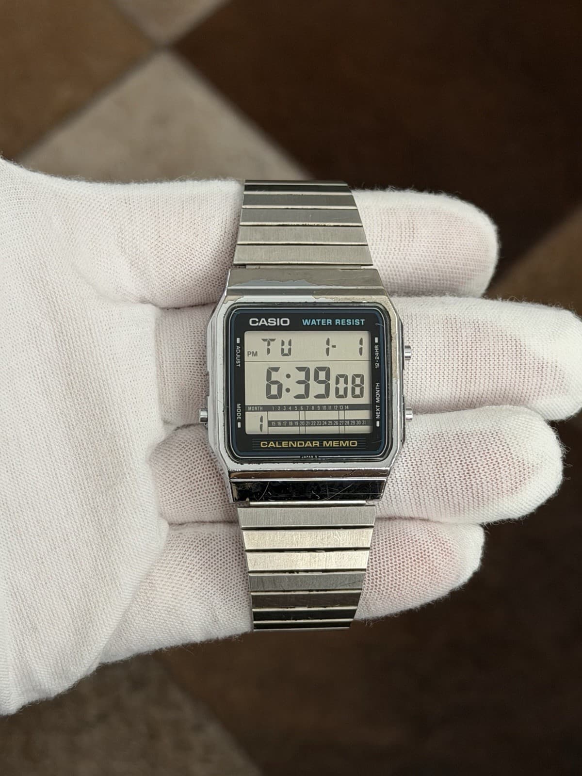 Rare Vintage Casio Calendar Memo A280 Men’s Digital Watch Module 551 JDM 1980s