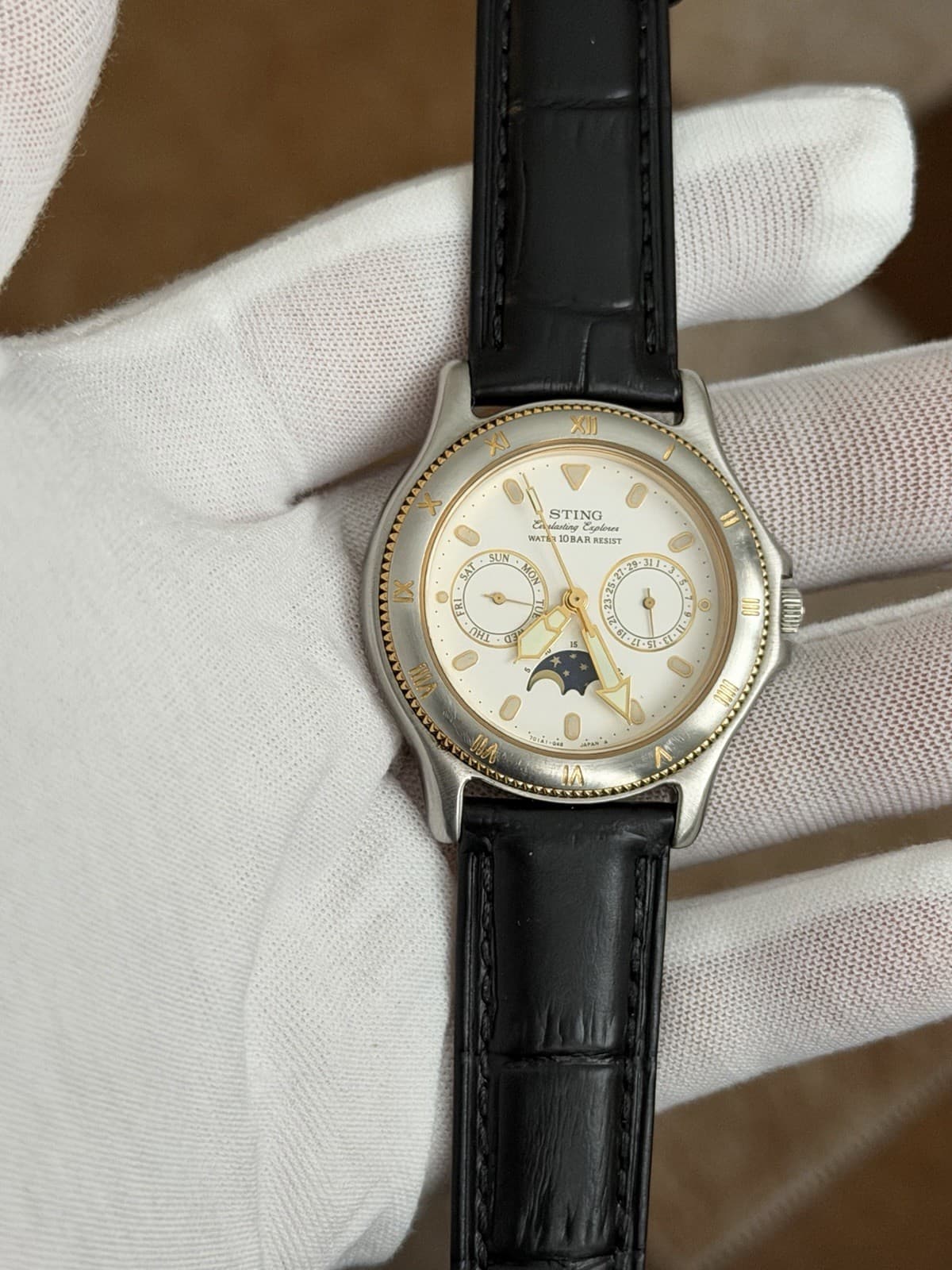 Rare Vintage Casio Sting Everlasting Explorer STN-602W Moon Phase Watch JDM 80s