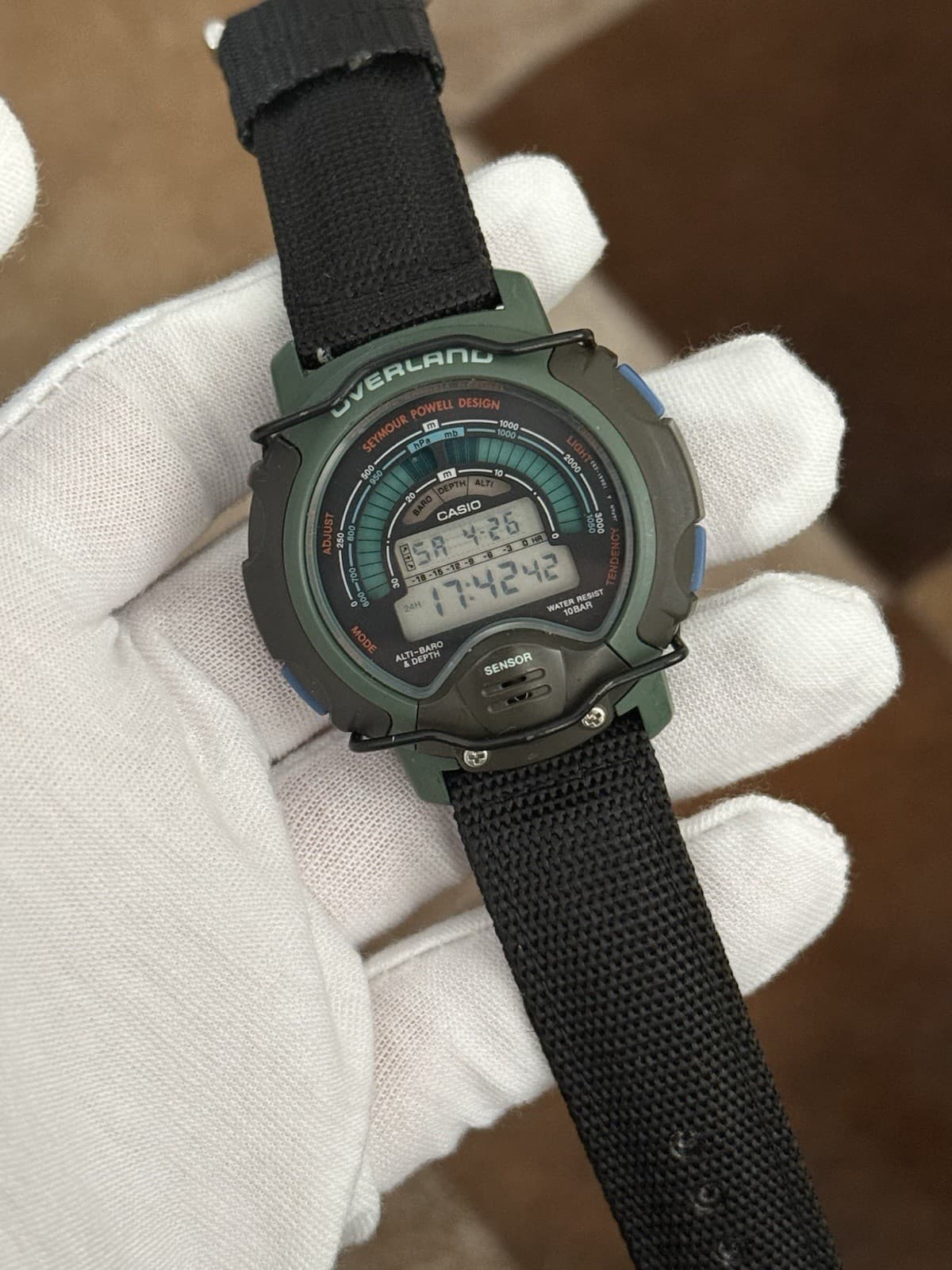 Vintage Casio Overland W-930 Richard Seymour Design Alti-Baro Men’s Sports Watch