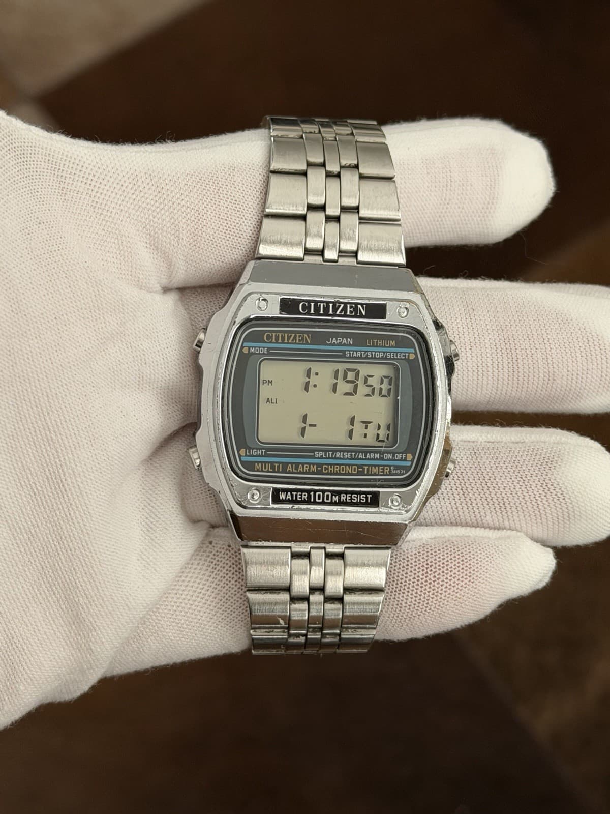 Rare Vintage Citizen DQ-8038 Alarm Chronograph Digital Sports Watch JDM 1980s