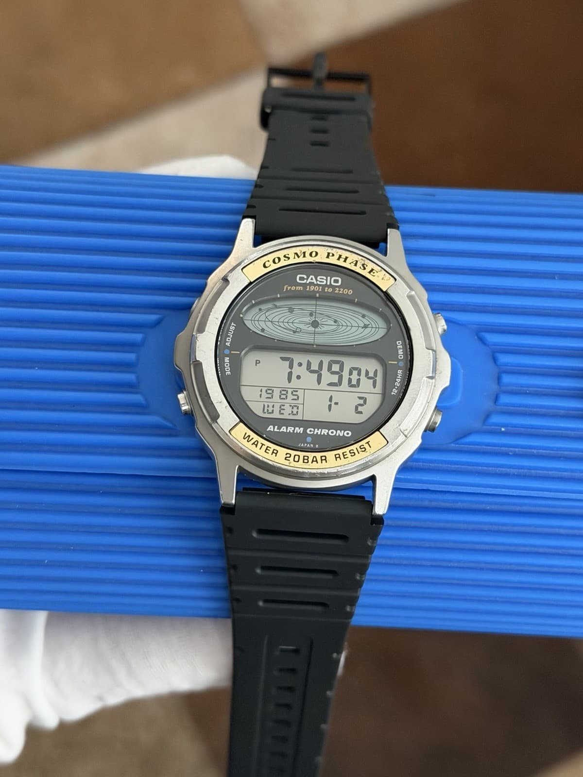 Rare Vintage Casio Cosmo Phase DW-3400 Men’s Digital Astronomy Sports Watch JDM