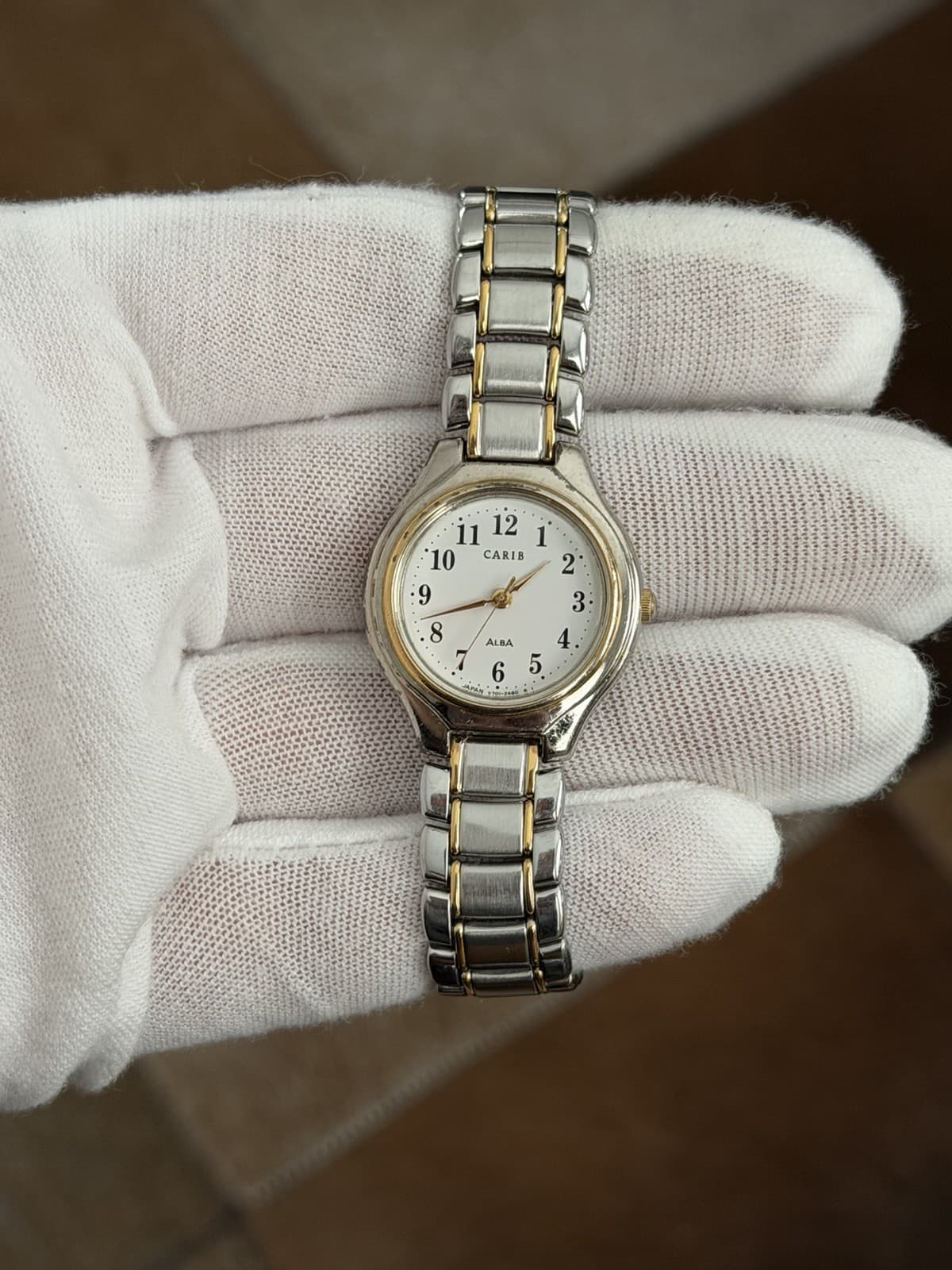 Rare Vintage Seiko Alba Carib V701-1910 Ladies Classic Dress Watch JDM 1980s