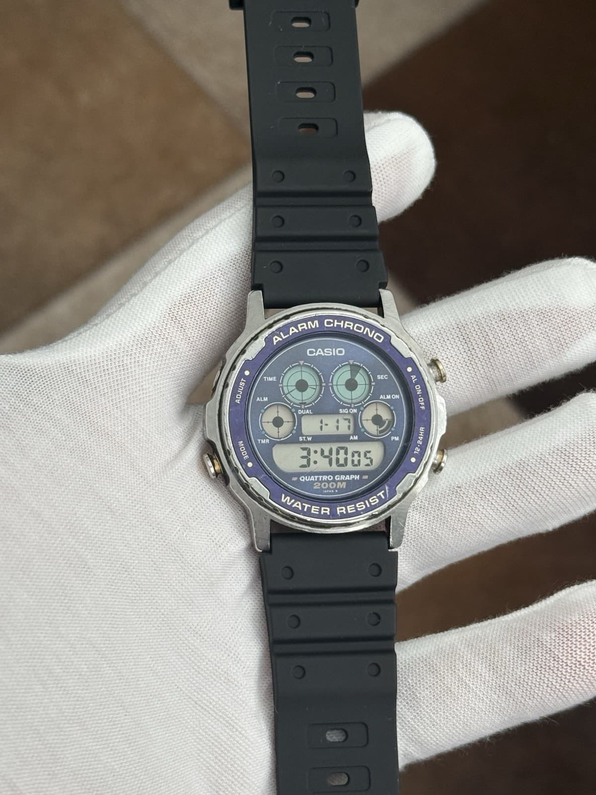 Rare Vintage Casio DW-7300 Quattro Graph Men’s Digital Sports Watch JDM 1980s