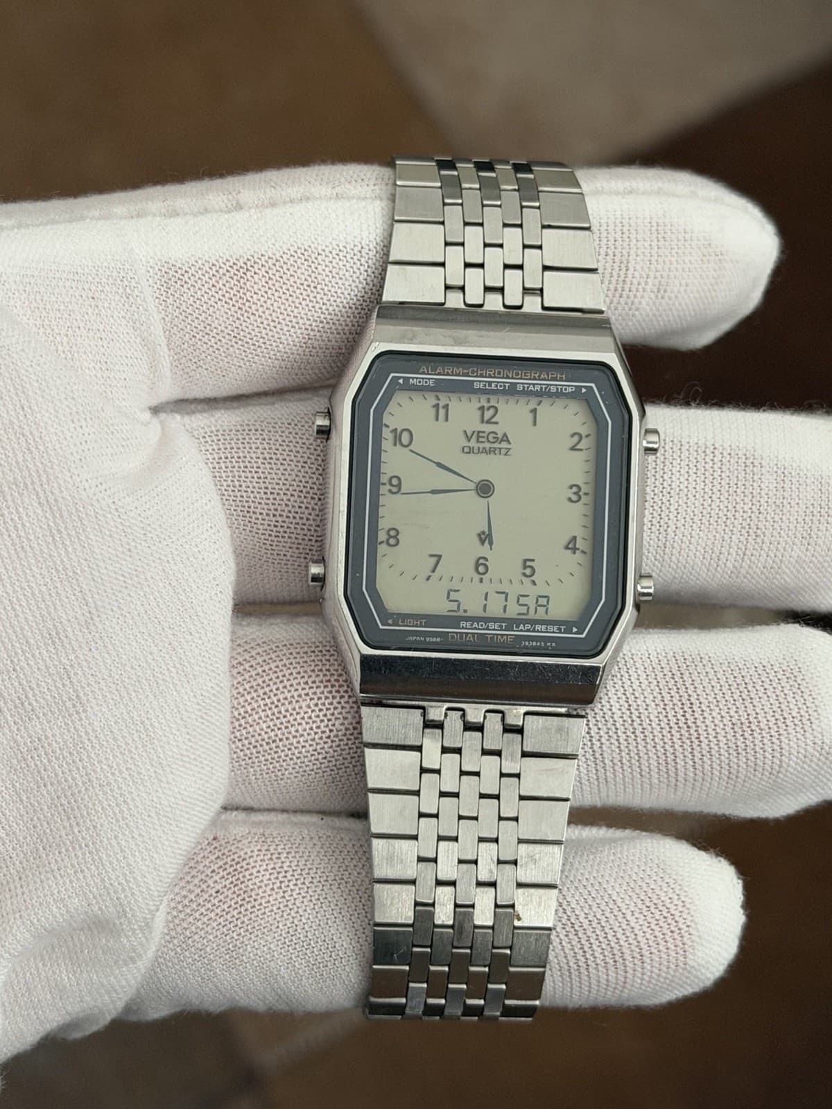 Rare Vintage Citizen Vega Alarm Chronograph Dual Time Digital Watch JDM 1980s
