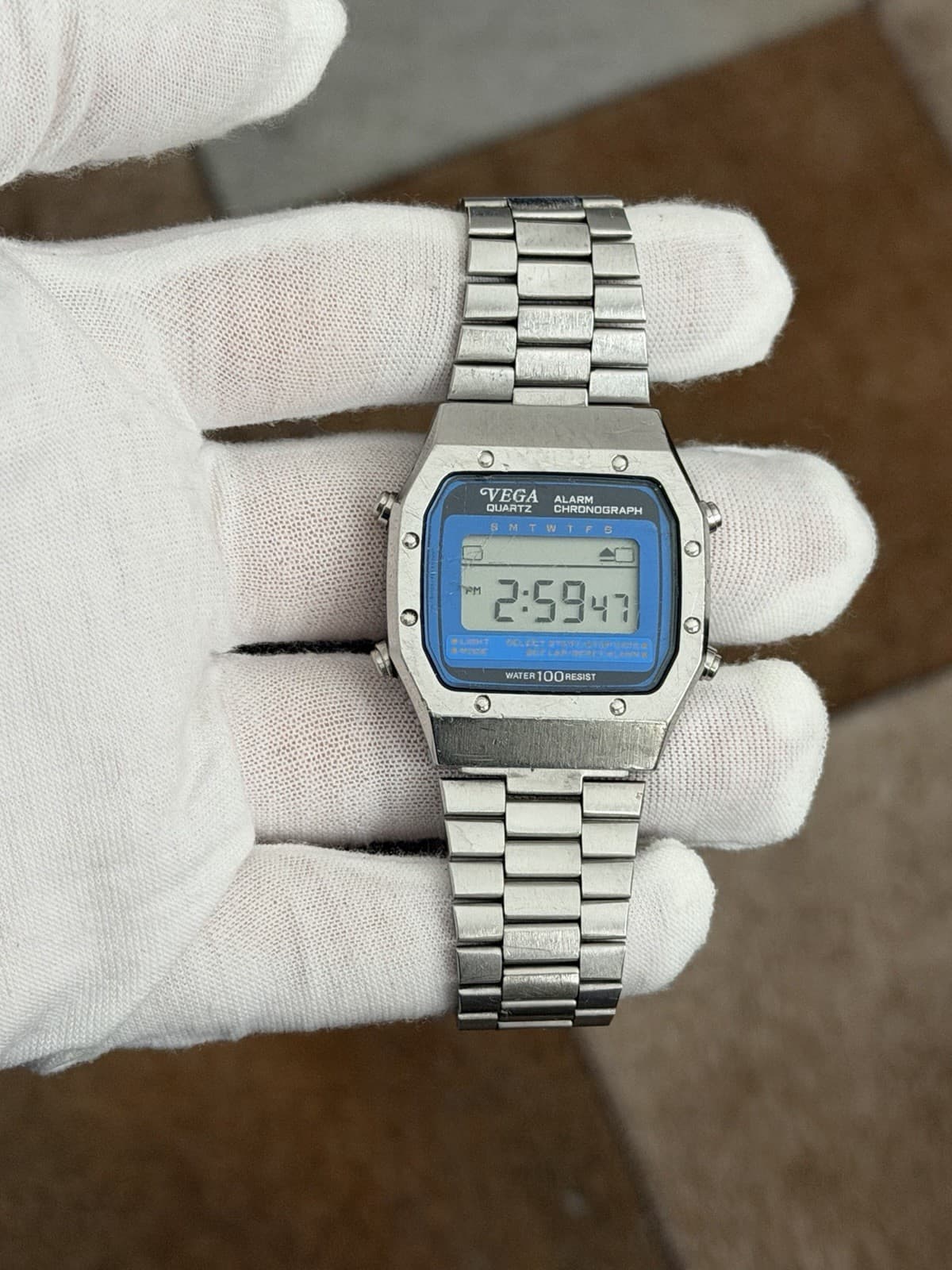Rare Vintage Citizen Vega Alarm Chronograph Digital Watch 4928-397061 JDM 1980s