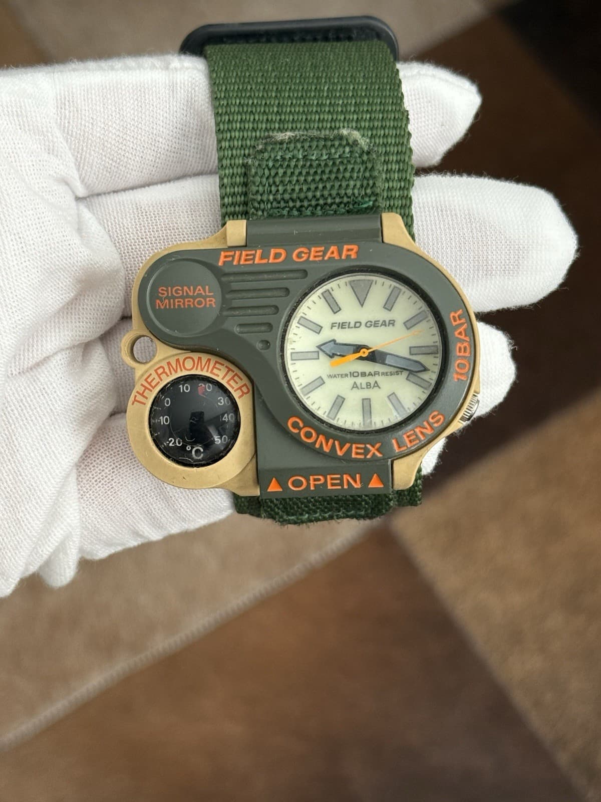 Rare Vintage Alba Field Gear V701-1Y90 Flip Top Men’s Sports Watch JDM 1990s