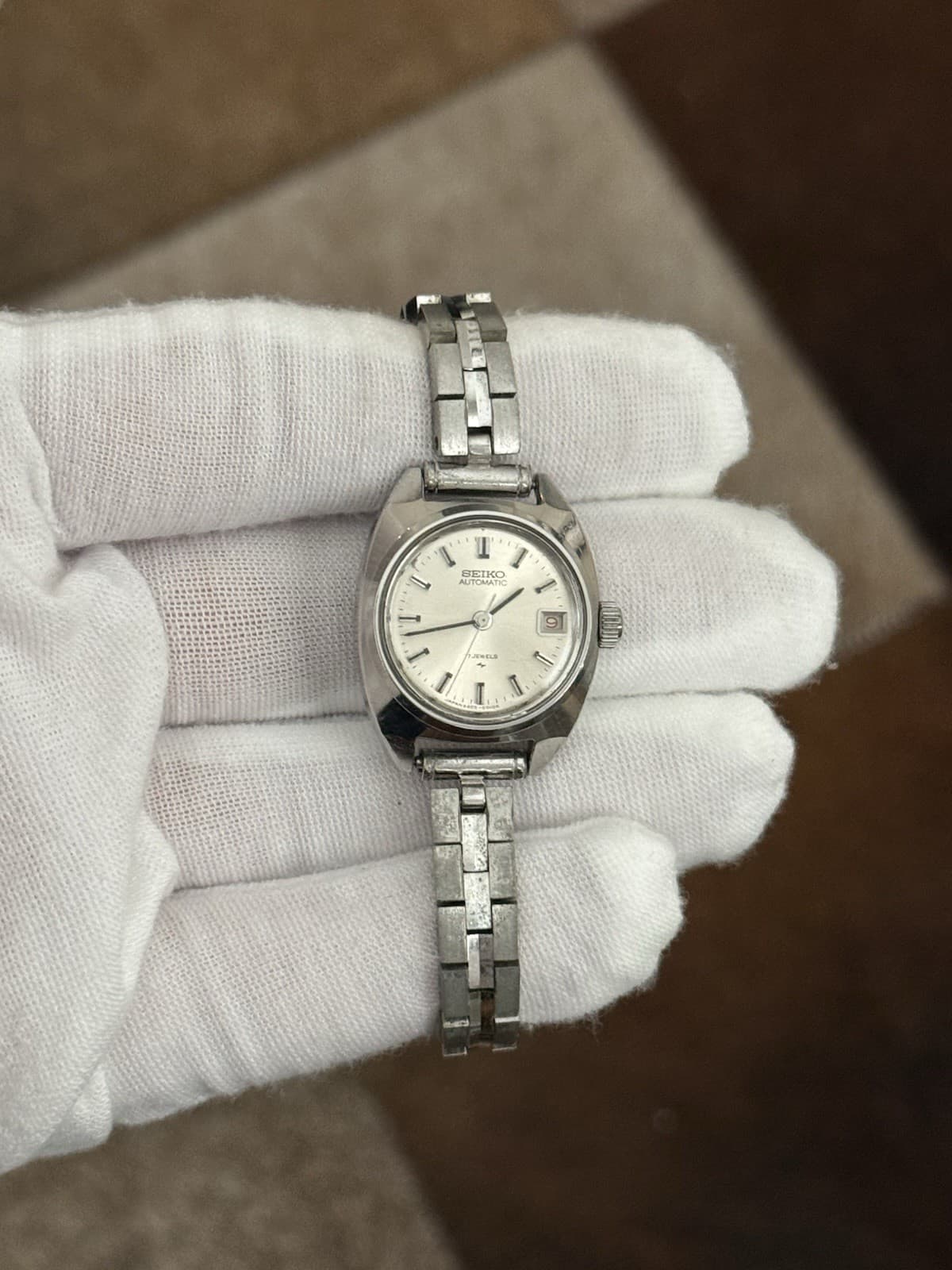 Rare Vintage Seiko Automatic 2205-0050 Ladies 17J Bracelet Watch JDM 1970s