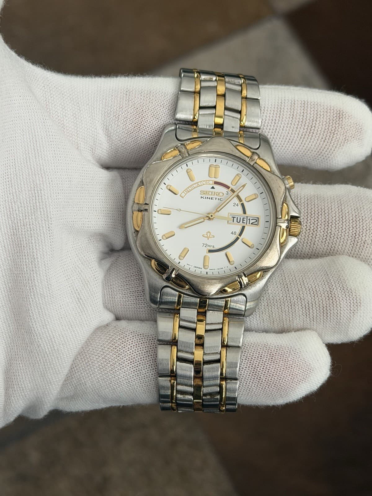 Rare Vintage Seiko Kinetic 5M23-6B70 Men’s Automatic Sports Dress Watch JDM 90s