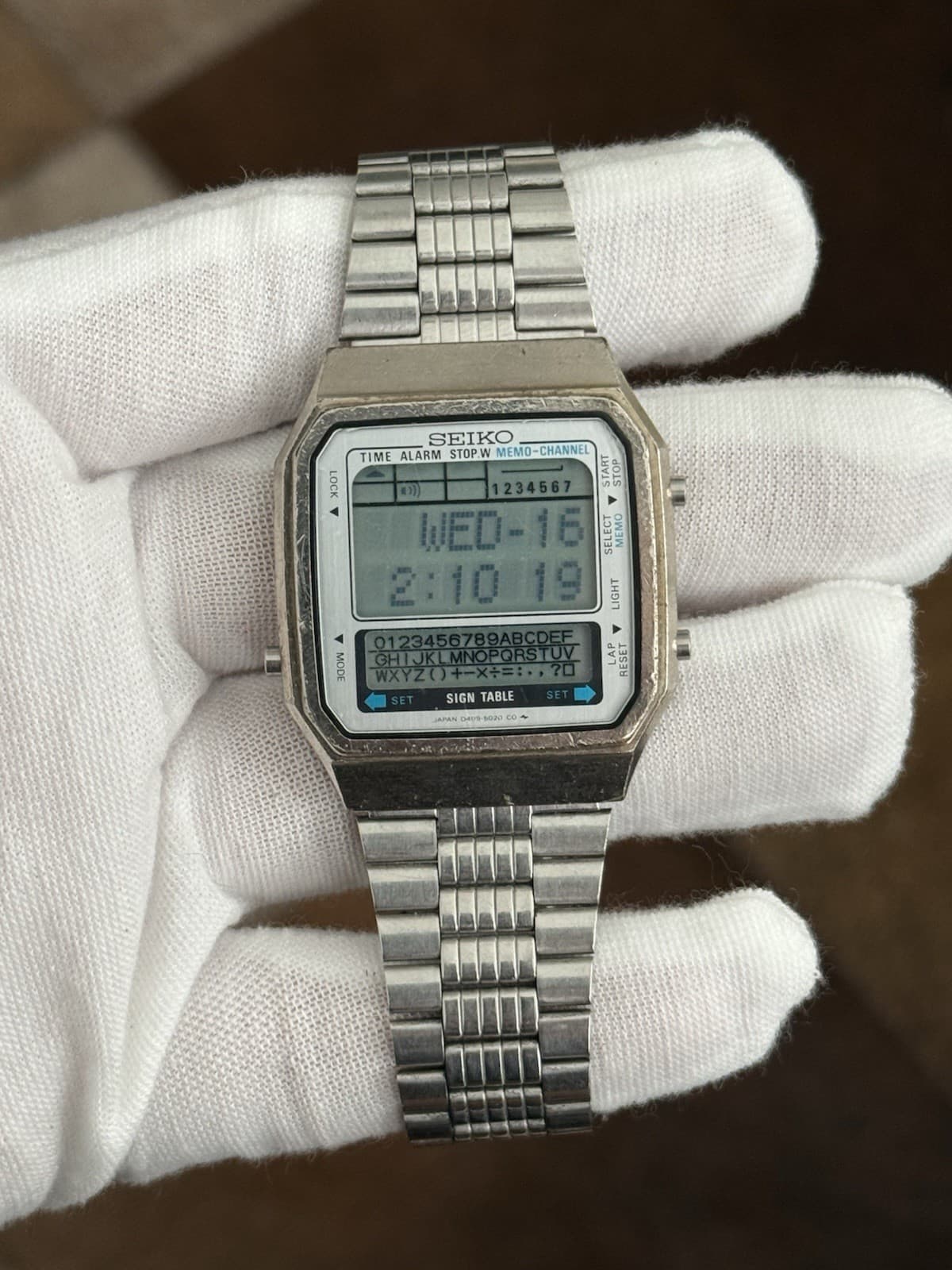Rare Vintage Seiko Sign Table D409-5020 Men’s Digital Sports Watch JDM 1980s