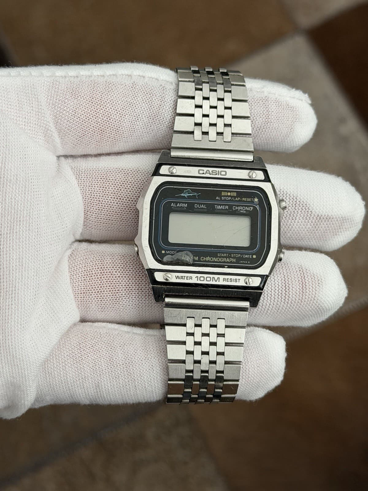 Rare Vintage Casio Marlin WS-730 Alarm Chronograph Digital Sports Watch JDM 80s