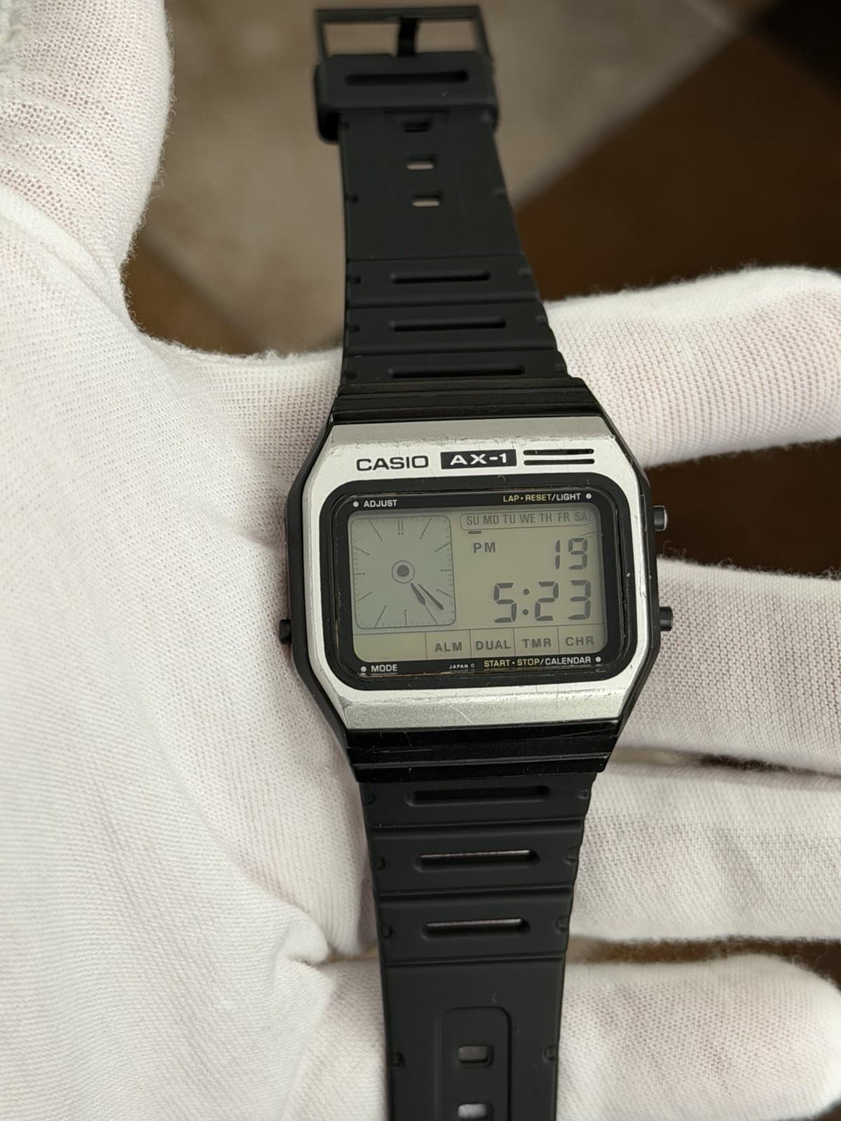 Rare Vintage Casio AX-1 Men’s Digital Calendar Melody Watch Module 118 JDM 1980s