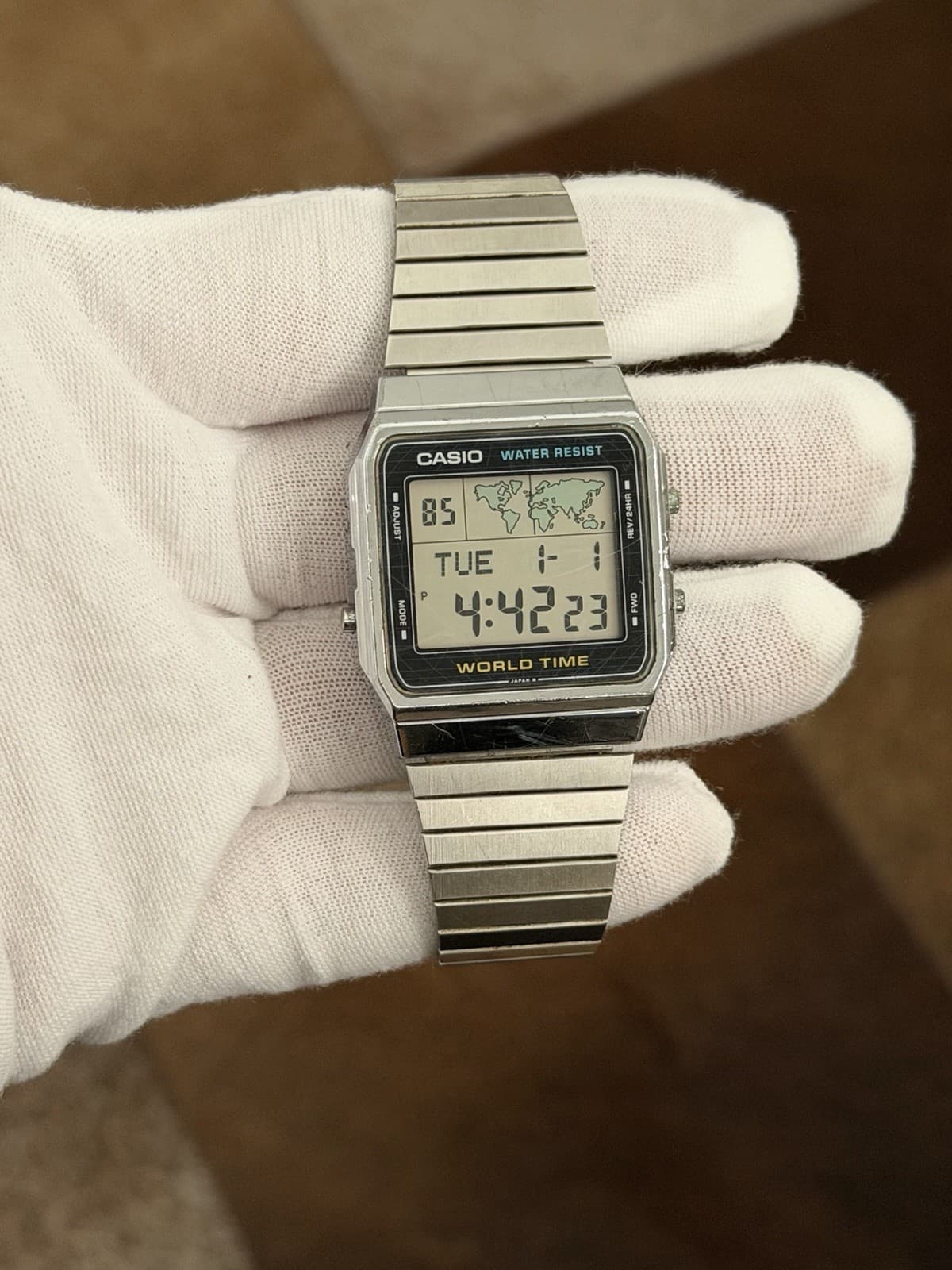 Rare Vintage Casio World Time A300U Men’s Digital Watch Module 643 JDM 1980s