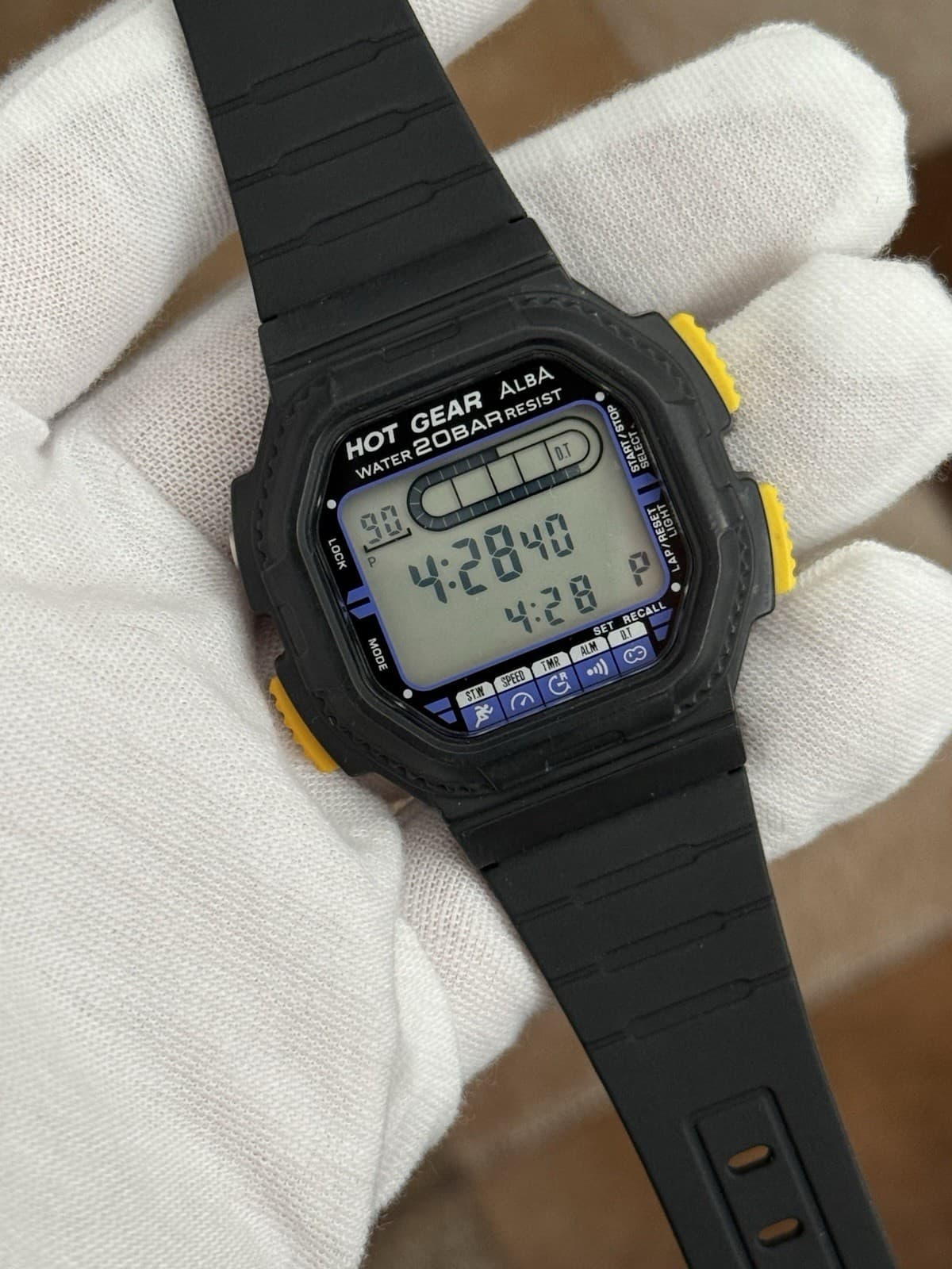 Rare Vintage Seiko Alba Hot Gear W359-4A58 Men’s Digital Sports Watch JDM 1990s