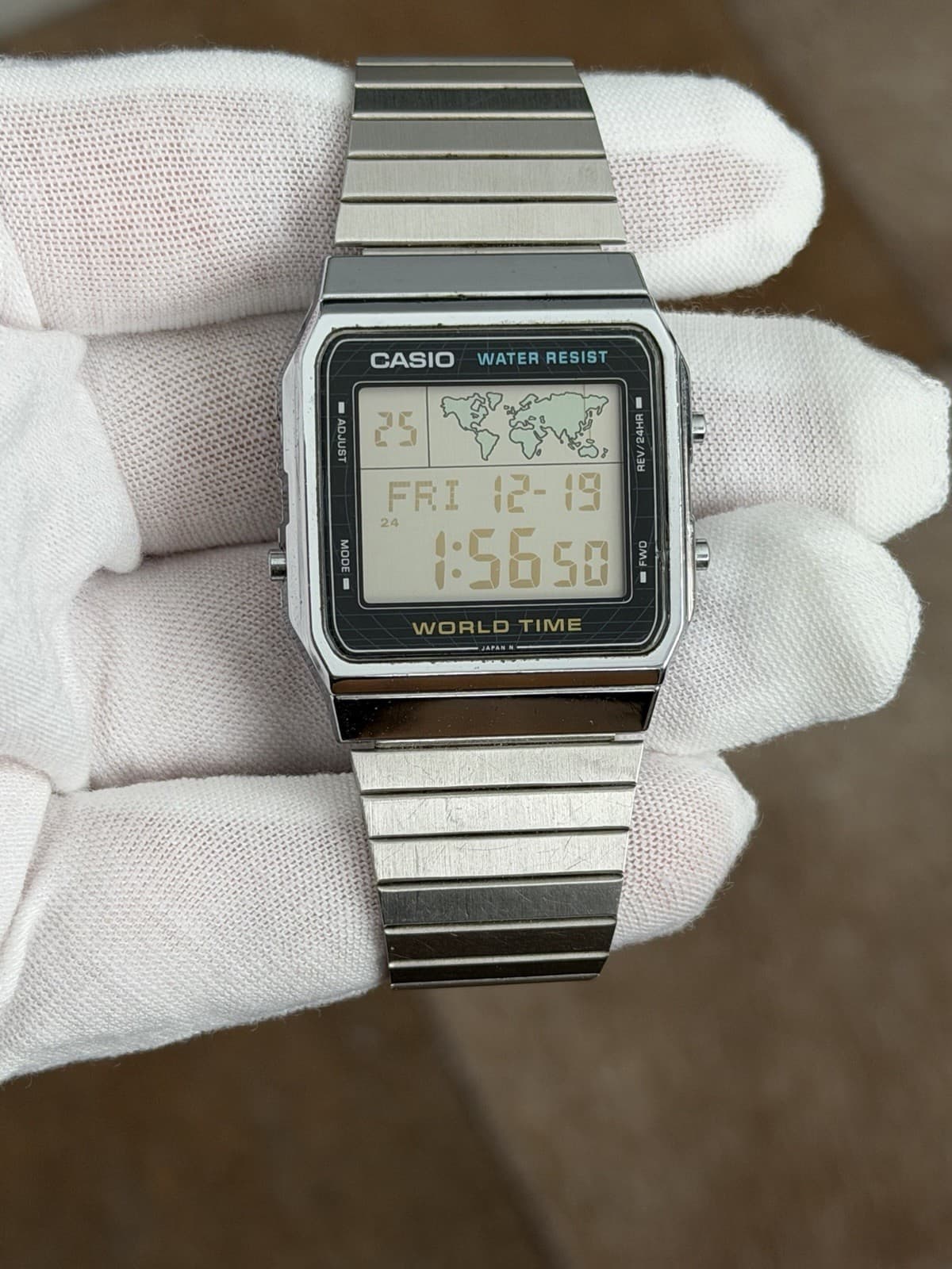 Rare Vintage Casio World Time A300U Men’s Digital Watch Module 643 JDM 1980s