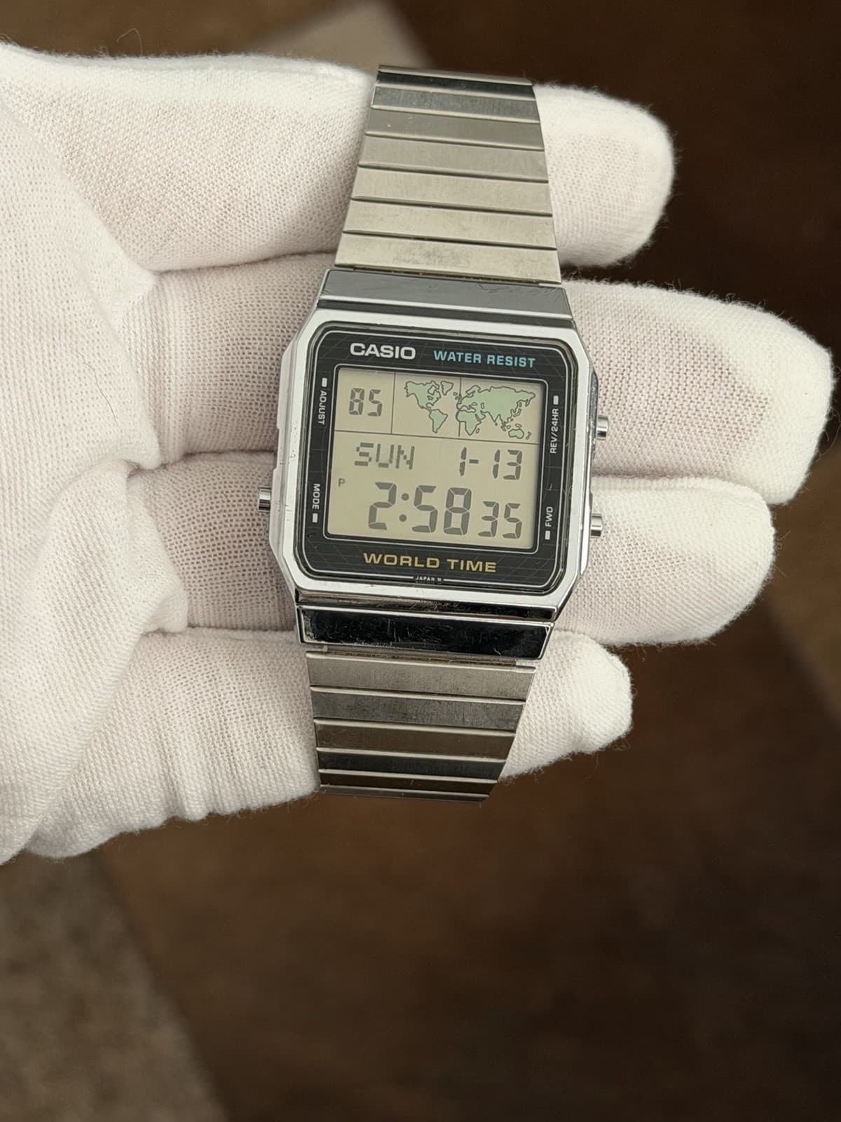 Rare Vintage Casio World Time A300U Men’s Digital Watch Module 643 JDM 1980s