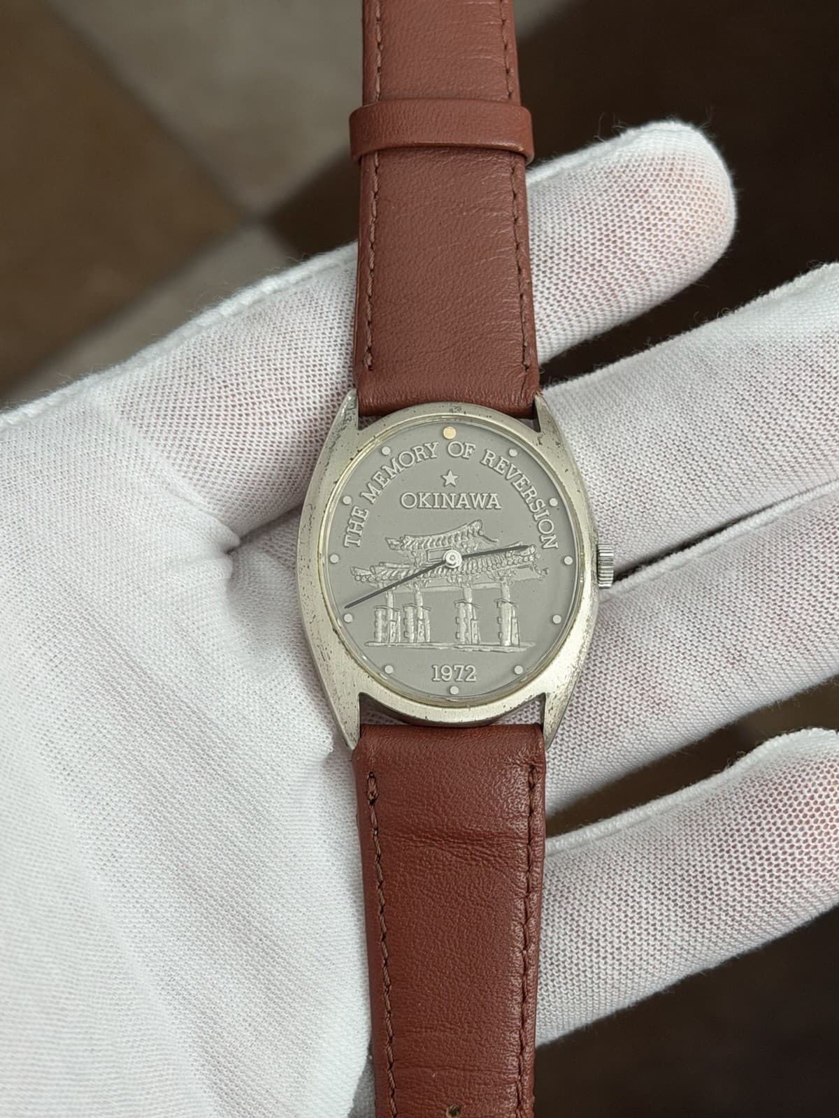 Citizen “The Memory of Reversion Okinawa” 1972 Solid Silver Commemorative Watch
