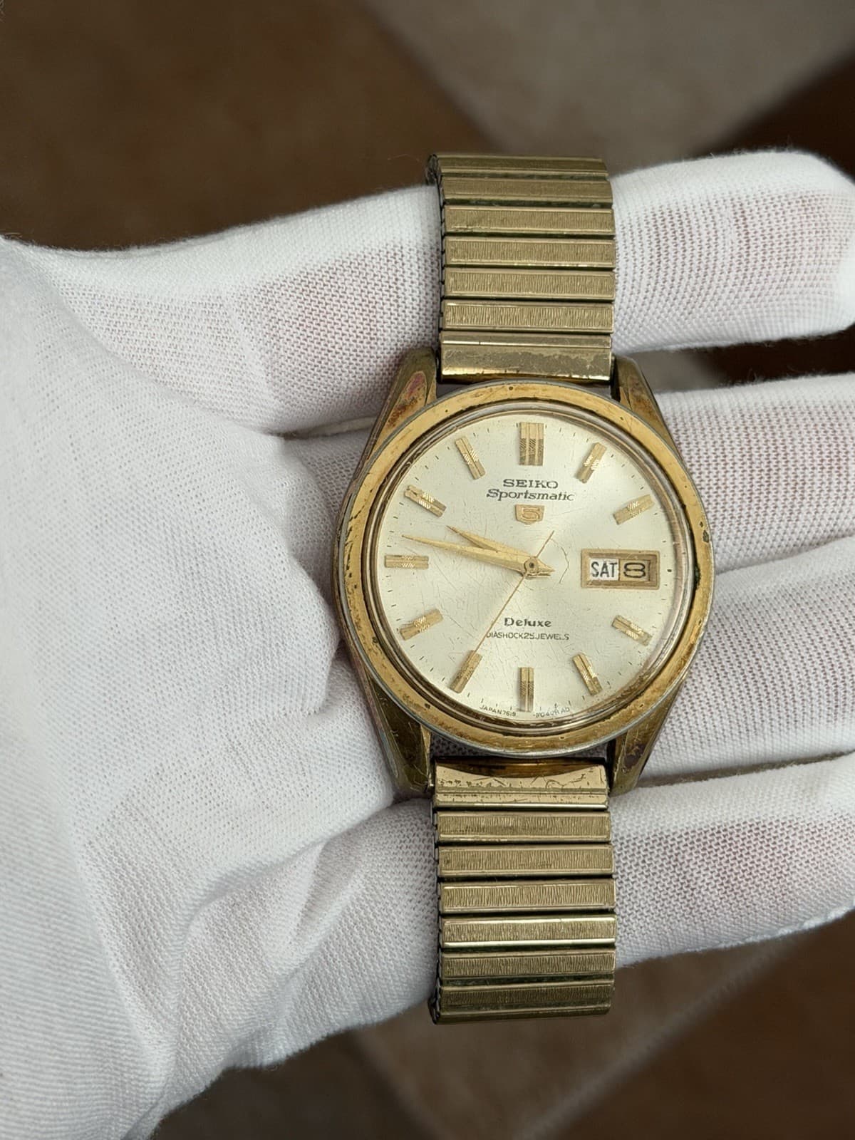 Rare Vintage Seiko 5 Sportsmatic Deluxe 7619-9030 Men’s Automatic Watch JDM 60s