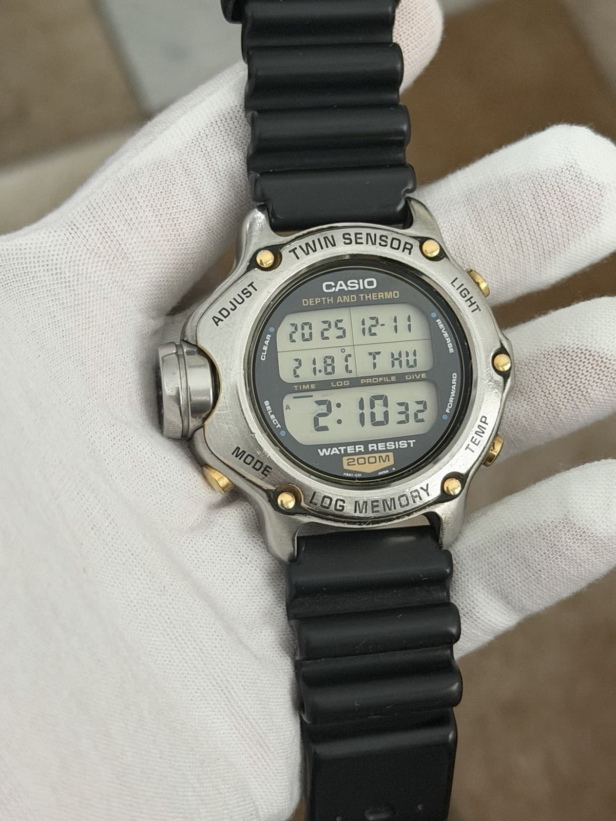 Rare Vintage Casio DEP-600 Men’s Twin Sensor Digital Diver’s Sport Watch JDM 90s