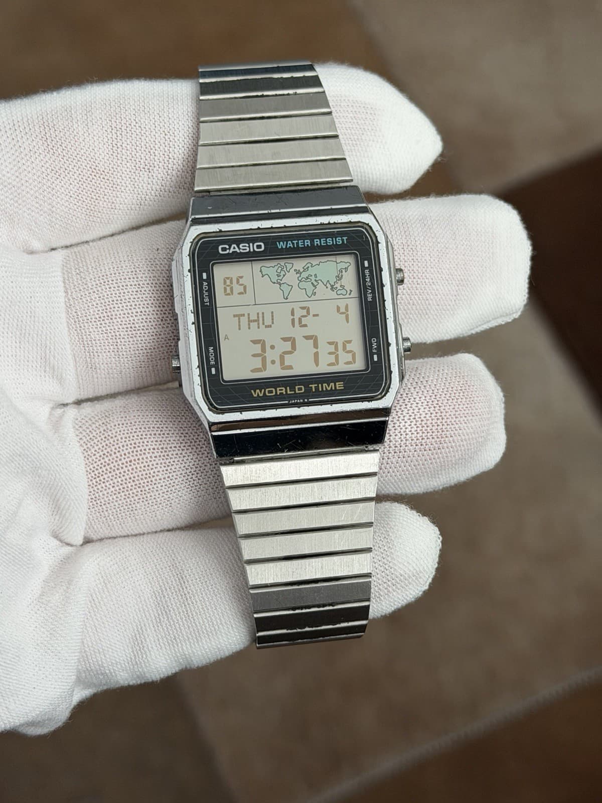 Rare Vintage Casio World Time A300U Men’s Digital Watch Module 643 JDM 1980s