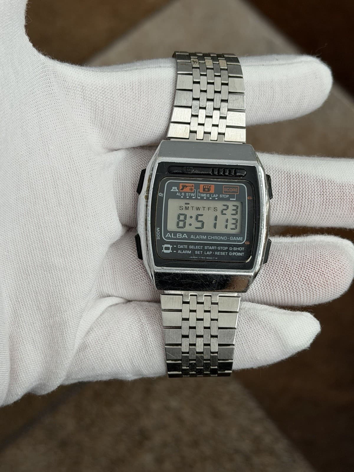 Rare Vintage Alba Alarm Chrono Game Y760-5000 Men’s Digital Sports Watch JDM 80s