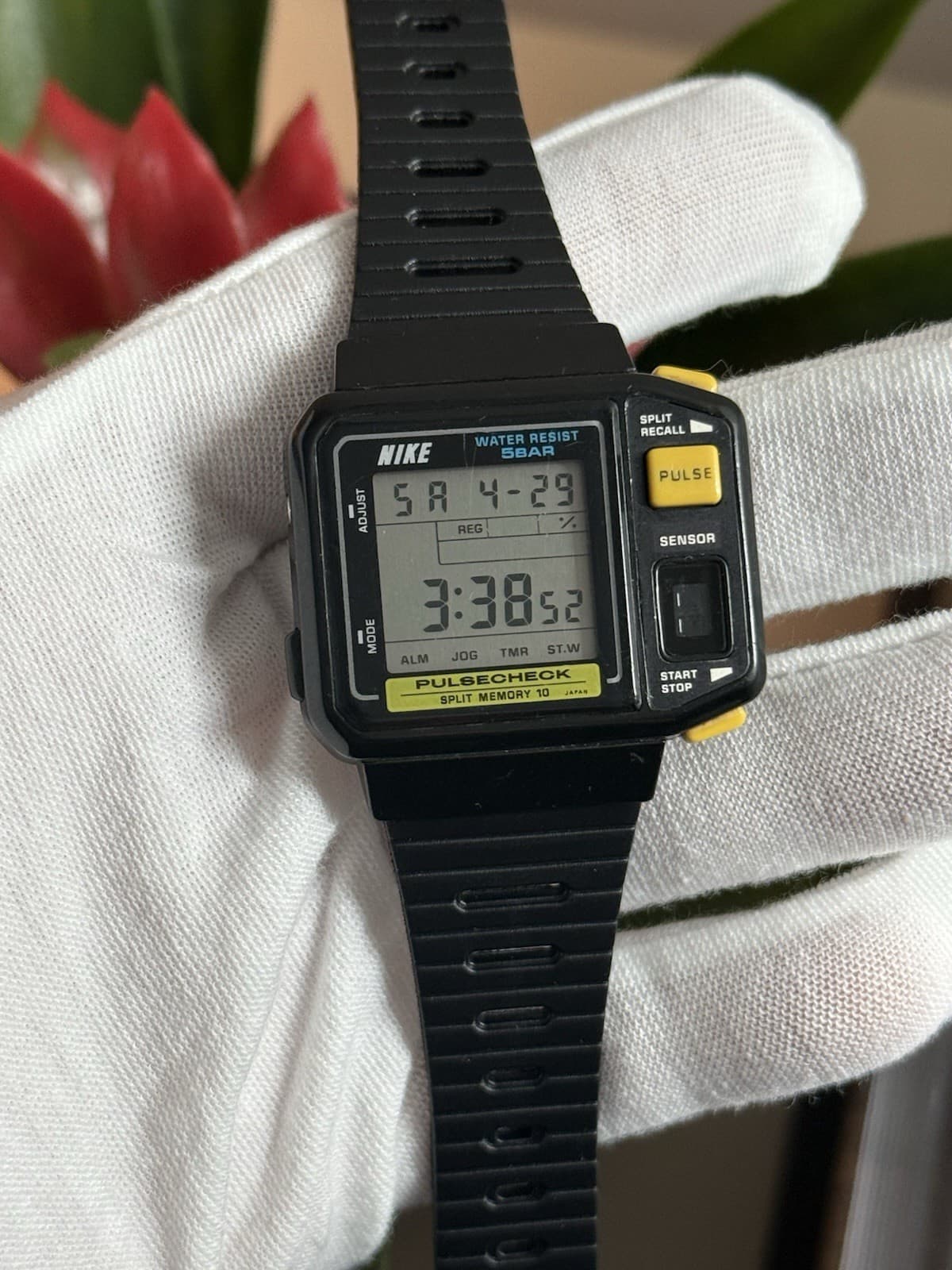 Rare Vintage Casio Nike JP-100W Pulsecheck Men’s Digital Sports Watch JDM 1980s