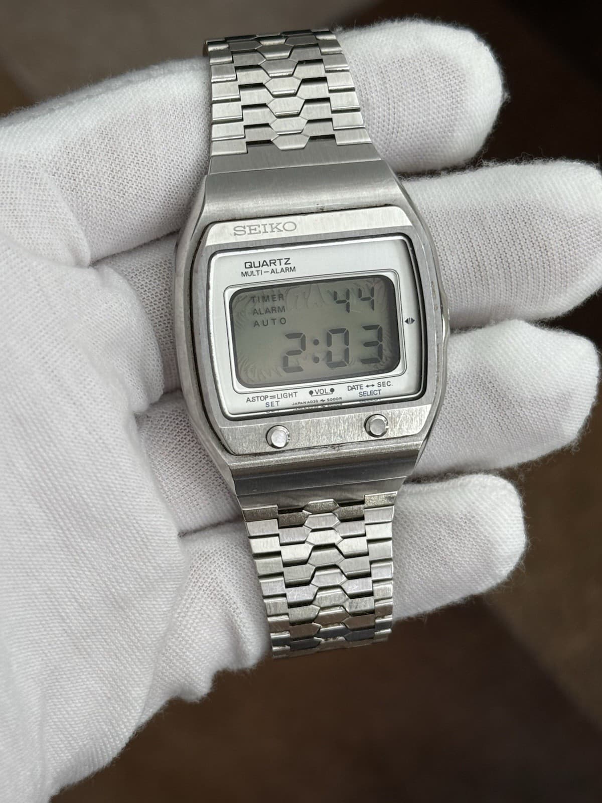 Rare Vintage Seiko Quartz Multi-Alarm A039-5000 Men’s LCD Sports Watch JDM 1970s
