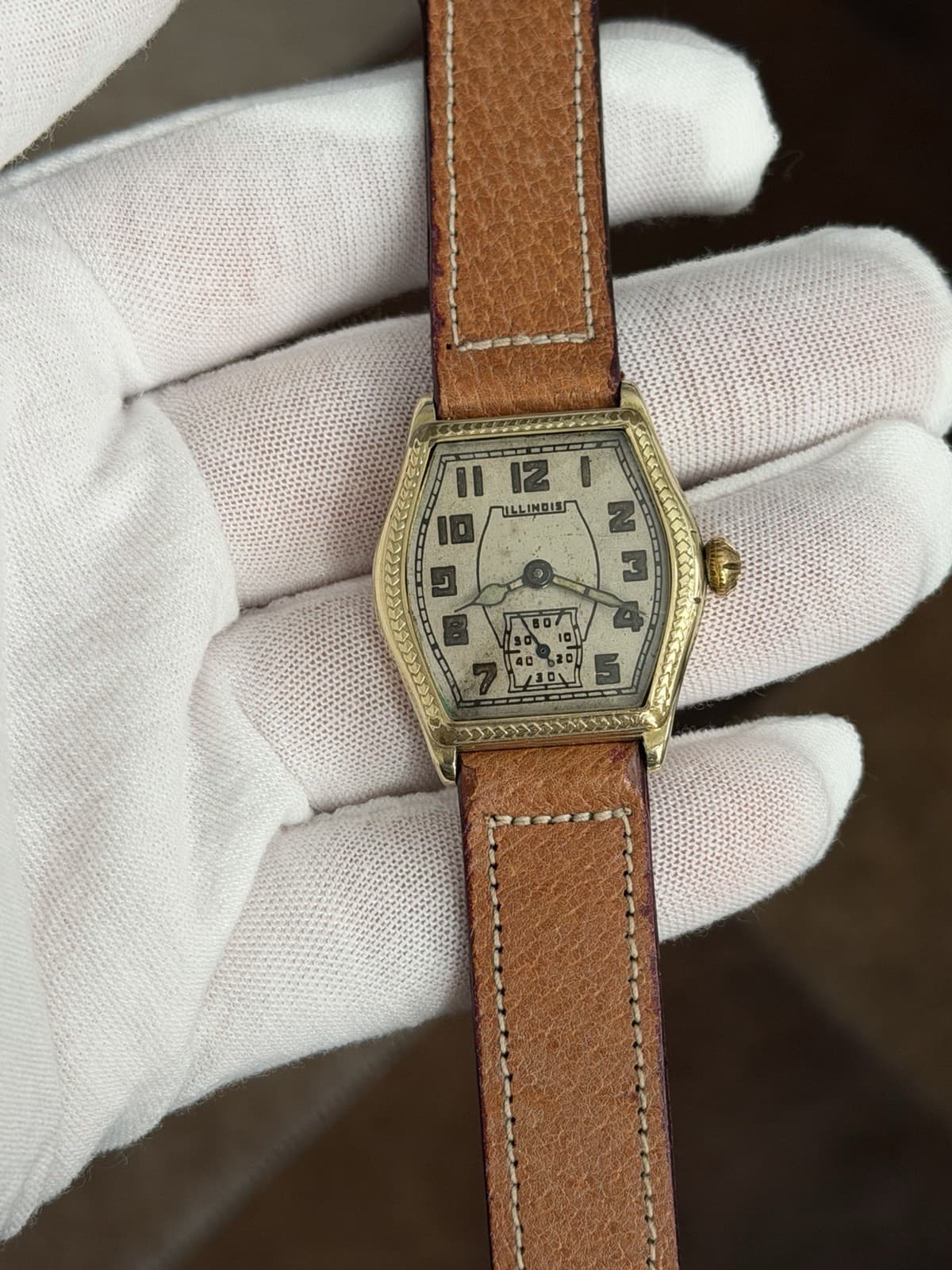 Rare Vintage Illinois Ensign Art Deco Engraved Case Men’s 17J Watch 1920s
