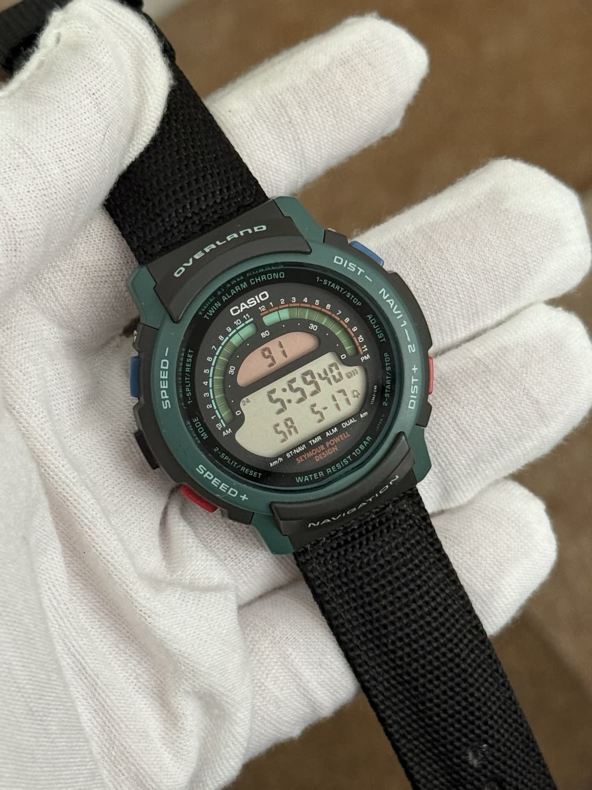 Rare Vintage Casio Overland W-900 Seymour Powell Design Men’s Sports Watch JDM