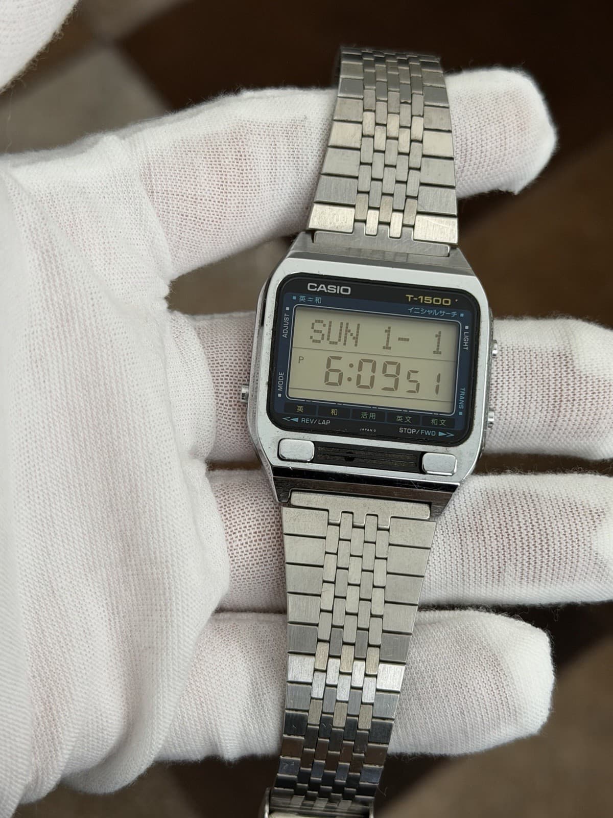 Rare Vintage Casio T-1500 Men’s Digital Dictionary Watch Module 117 JDM 1980s