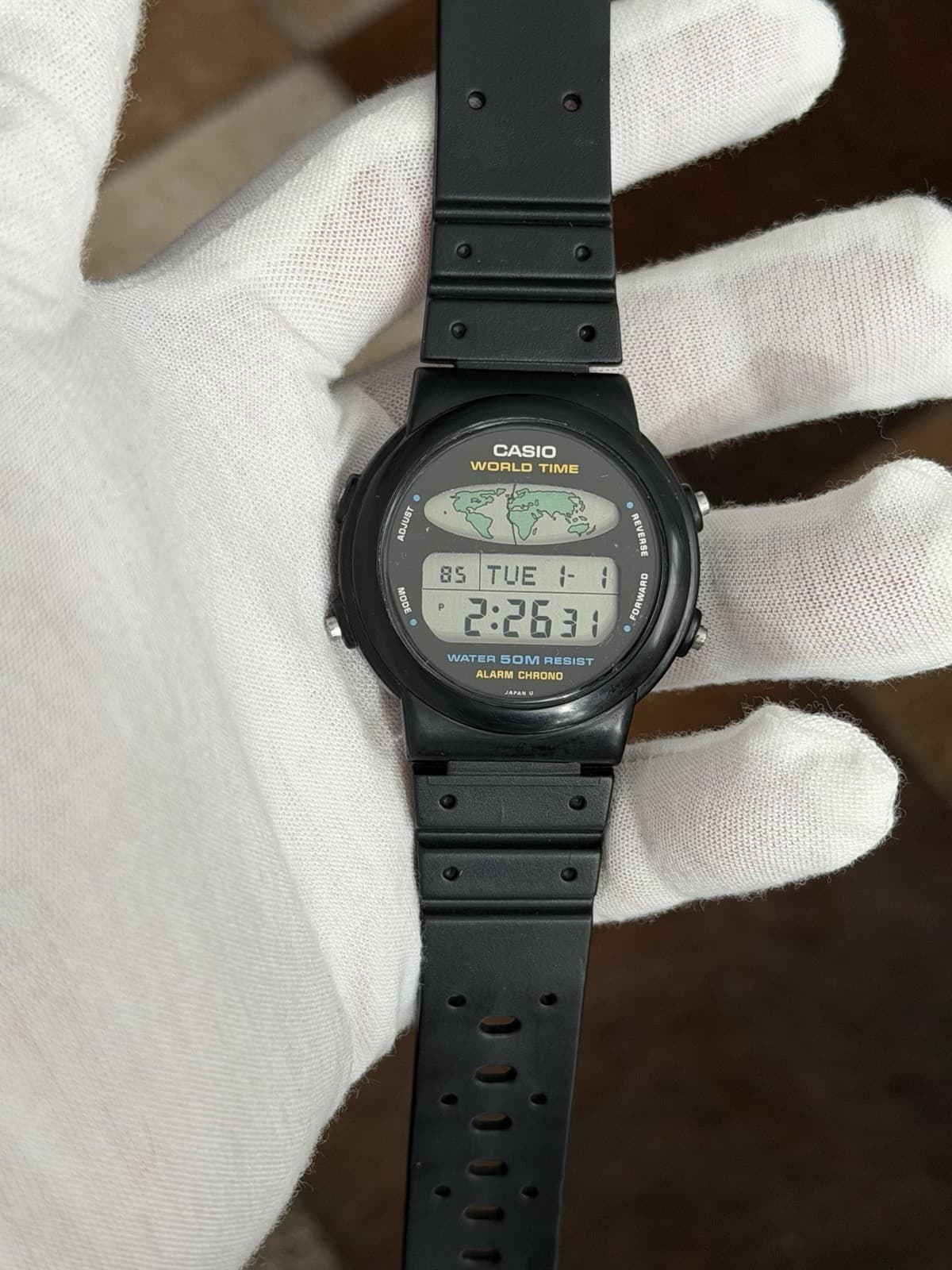 Rare Vintage Casio World Time W-60U Men’s Digital Sports Watch JDM 1980s