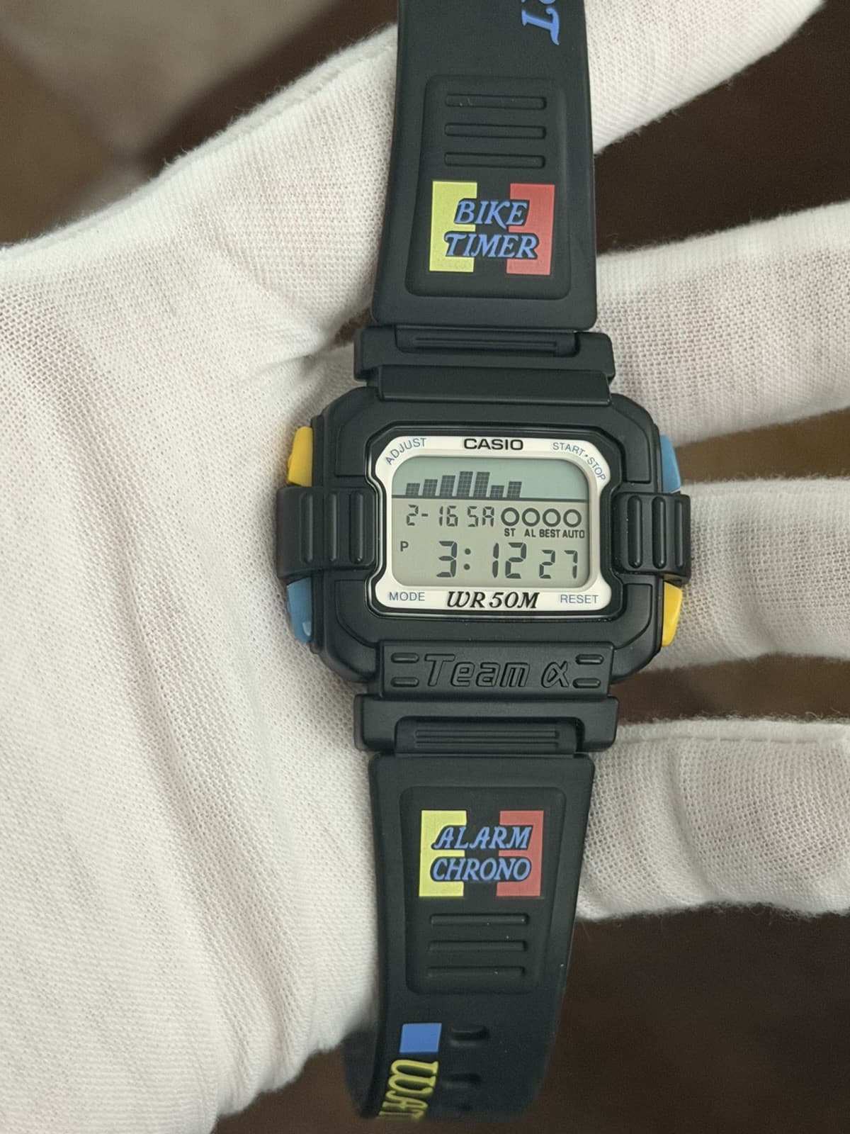 NOS Rare Vintage Casio Bike Timer TM-15 Men’s Digital Sports Watch JDM 1980s